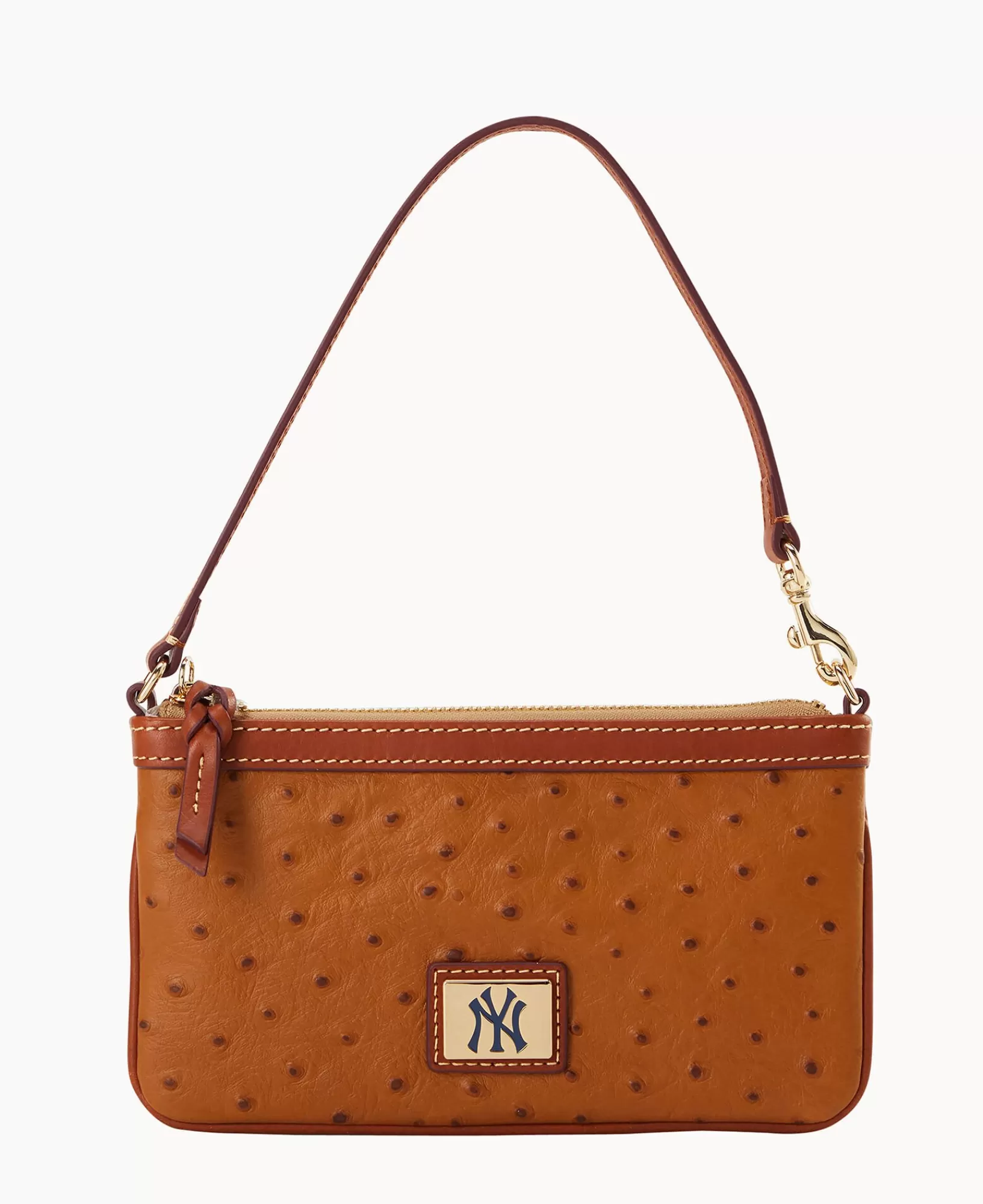 Wristlets | Wallets>Dooney & Bourke MLB Yankees Large Slim Wristlet Caramel