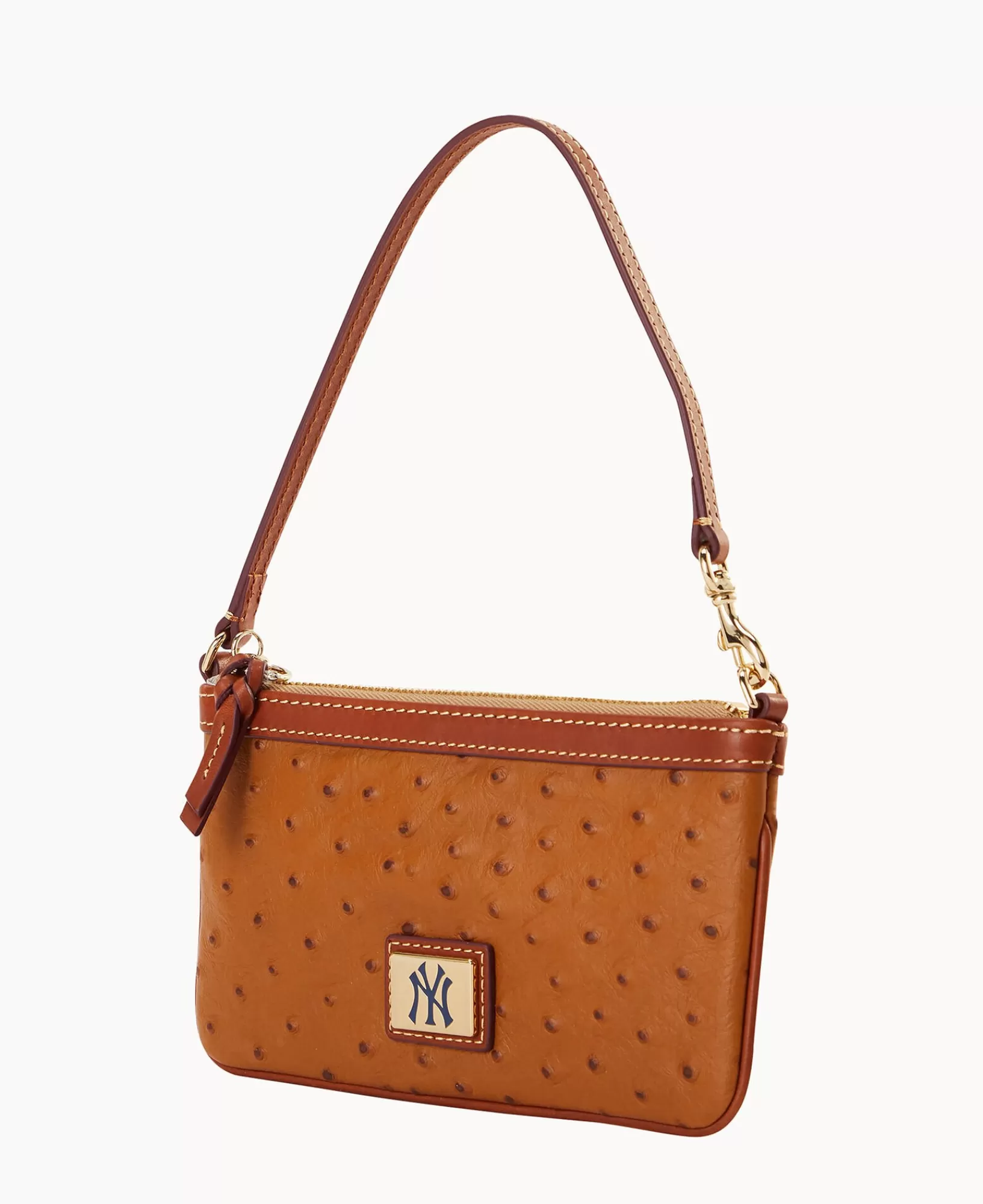 Wristlets | Wallets>Dooney & Bourke MLB Yankees Large Slim Wristlet Caramel