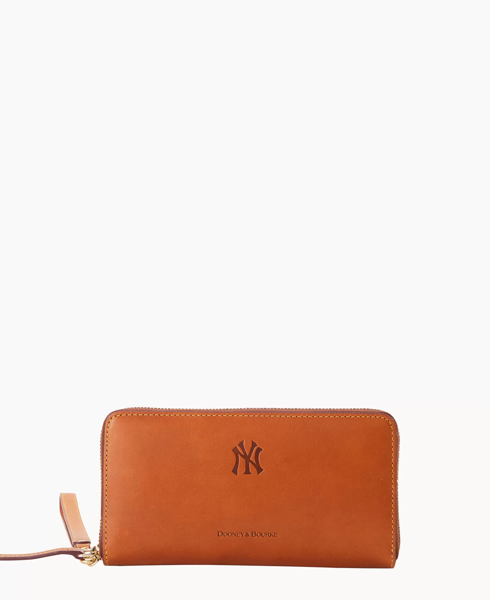 Wristlets | Wallets>Dooney & Bourke MLB Yankees Large Zip Around Wristlet Natural