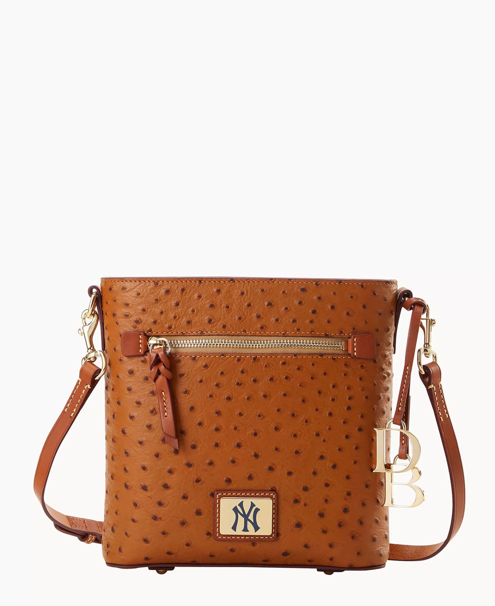 Shoulder Bags | Crossbodies>Dooney & Bourke MLB Yankees Zip Crossbody Caramel