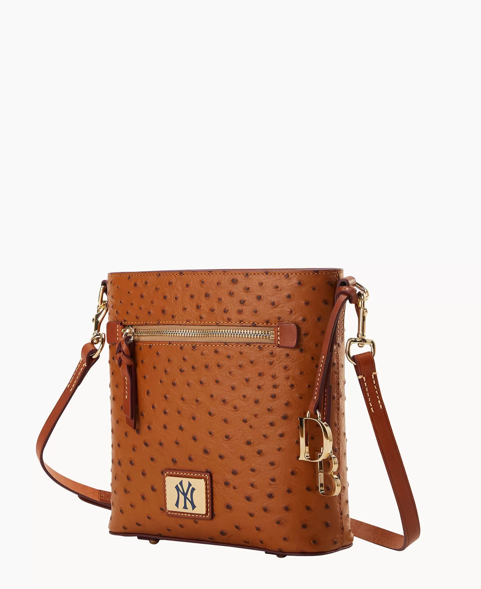 Shoulder Bags | Crossbodies>Dooney & Bourke MLB Yankees Zip Crossbody Caramel