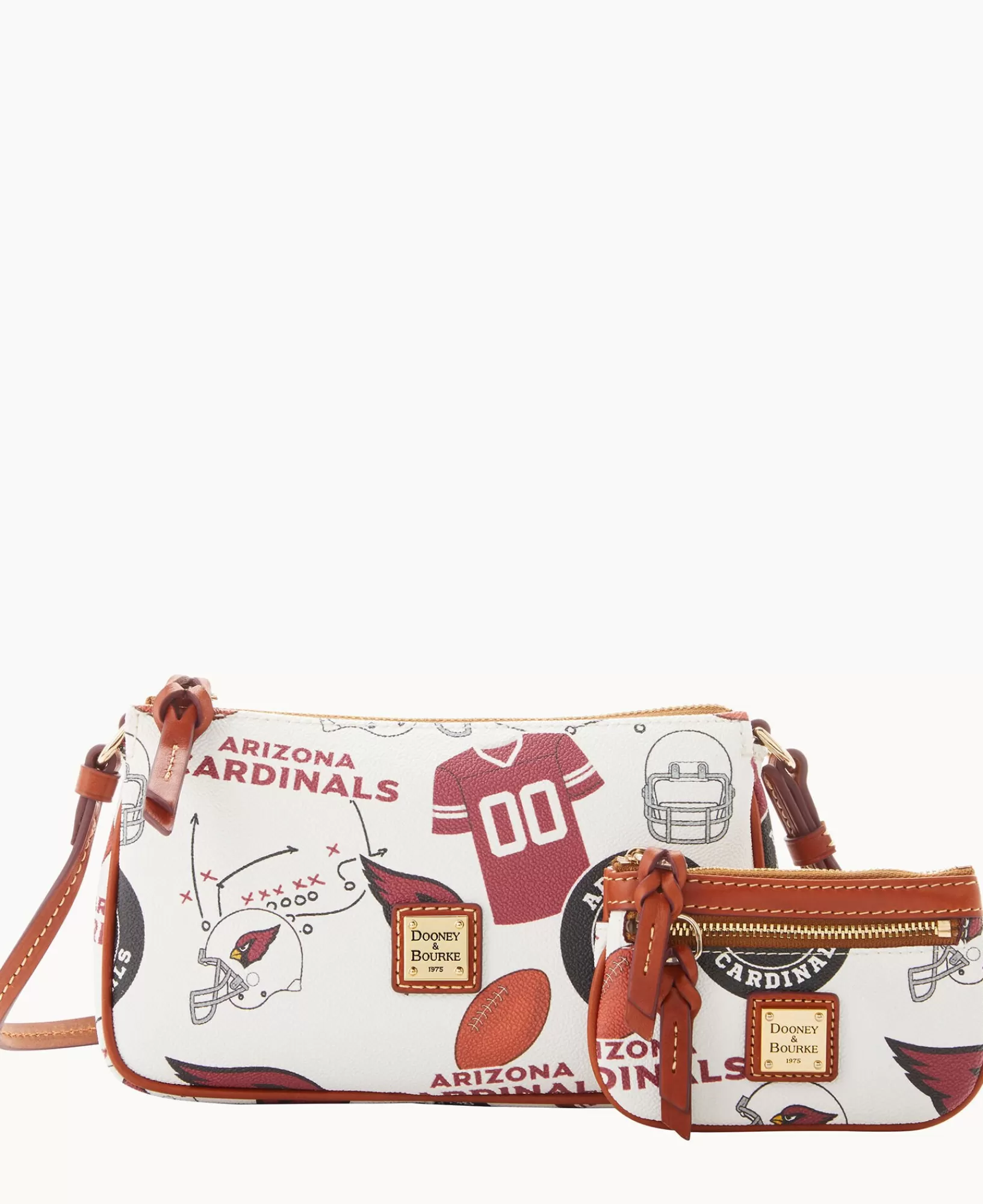 Crossbodies>Dooney & Bourke NFL AZ Cardinals Lexi Crossbody Sm Coin Case WhiteMulti