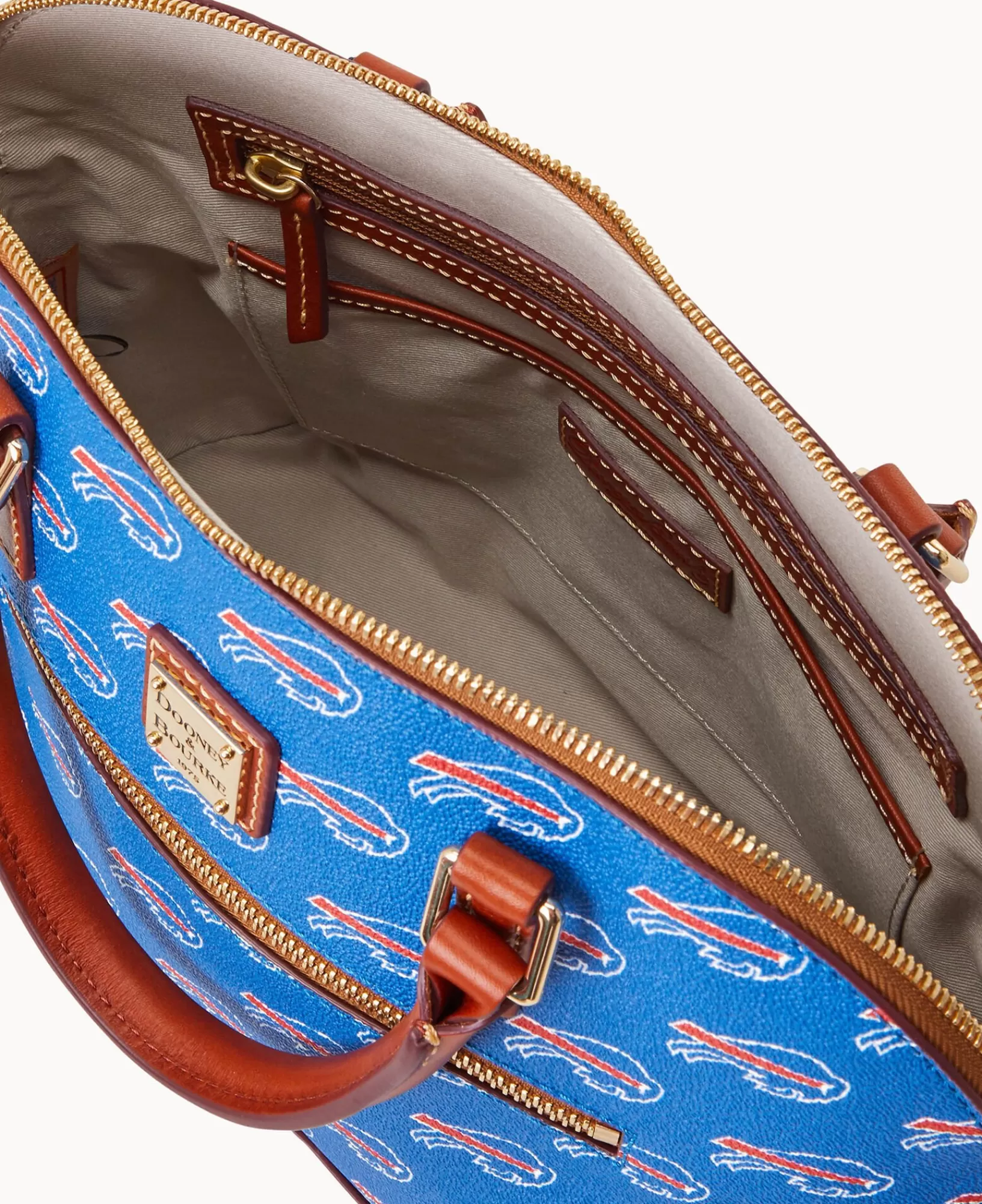 Shoulder Bags | Satchels>Dooney & Bourke NFL Bills Domed Zip Satchel Blue