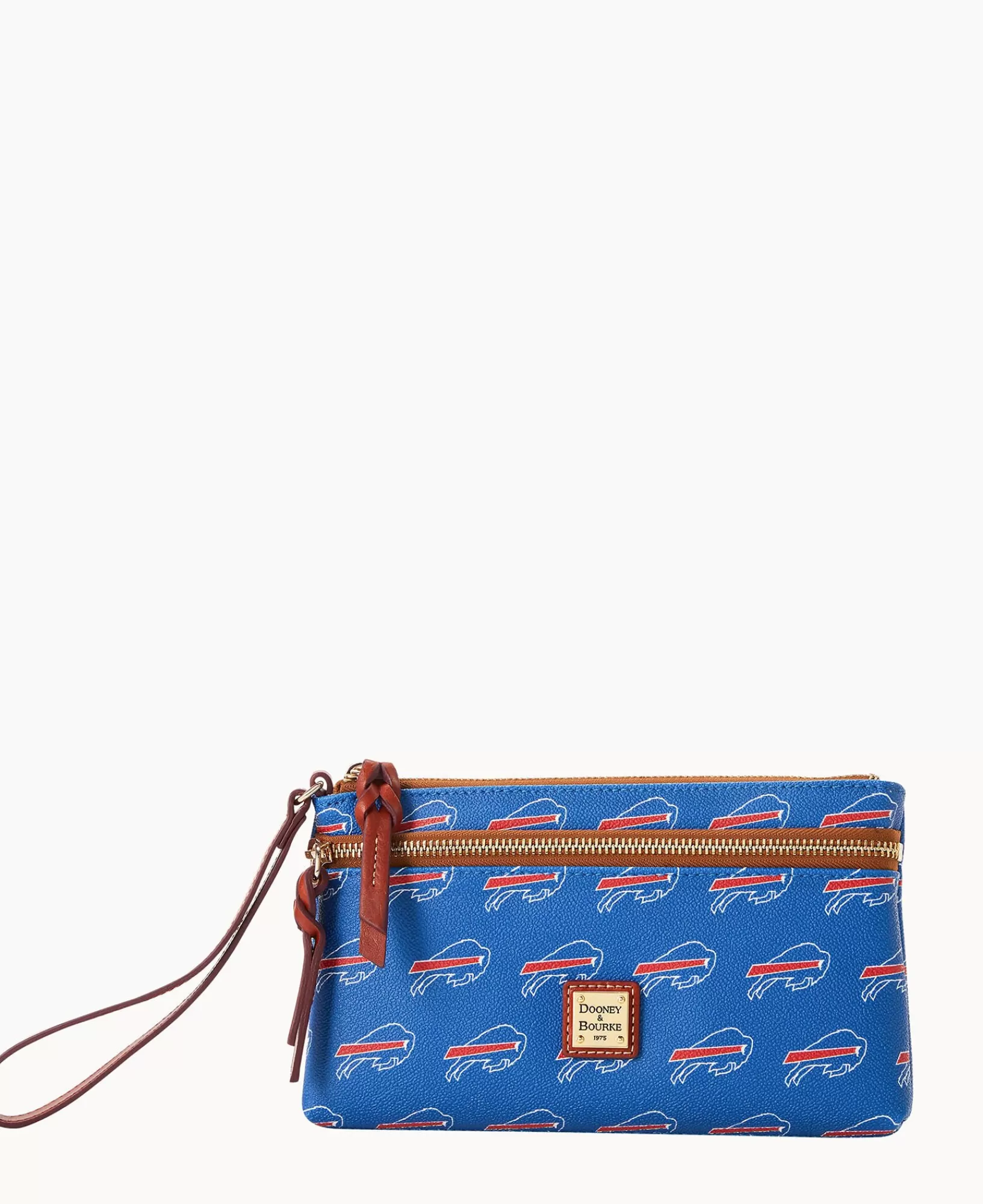 Wristlets | Wallets>Dooney & Bourke NFL Bills Double Zip Wristlet Blue