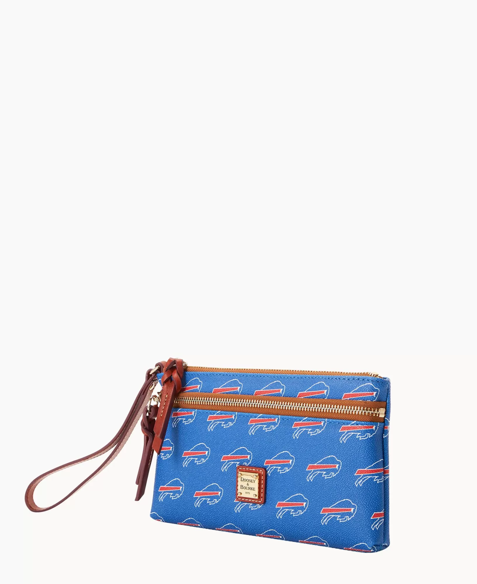 Wristlets | Wallets>Dooney & Bourke NFL Bills Double Zip Wristlet Blue