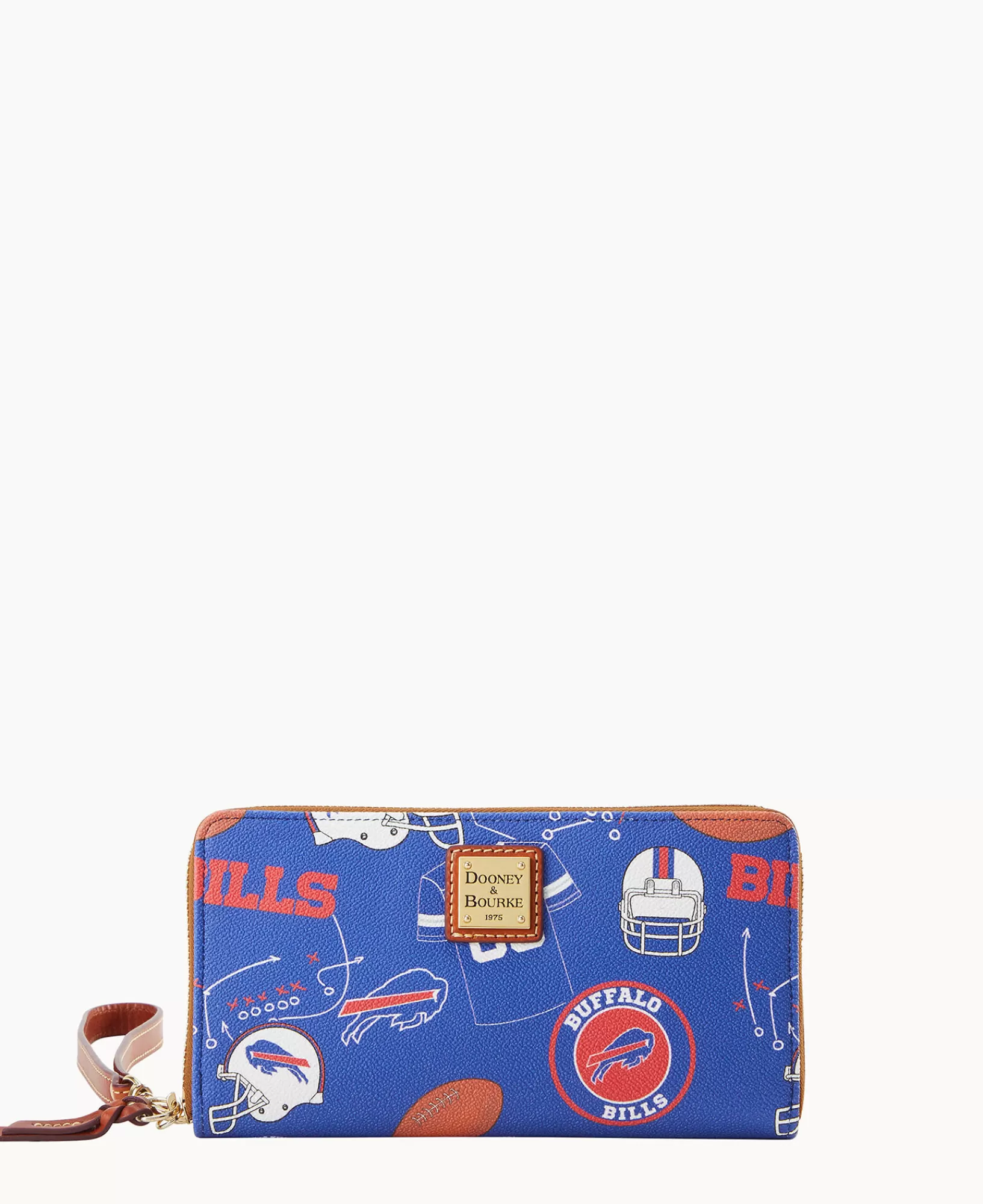 Wristlets | Wallets>Dooney & Bourke NFL Bills Large Zip Around Wristlet Navy