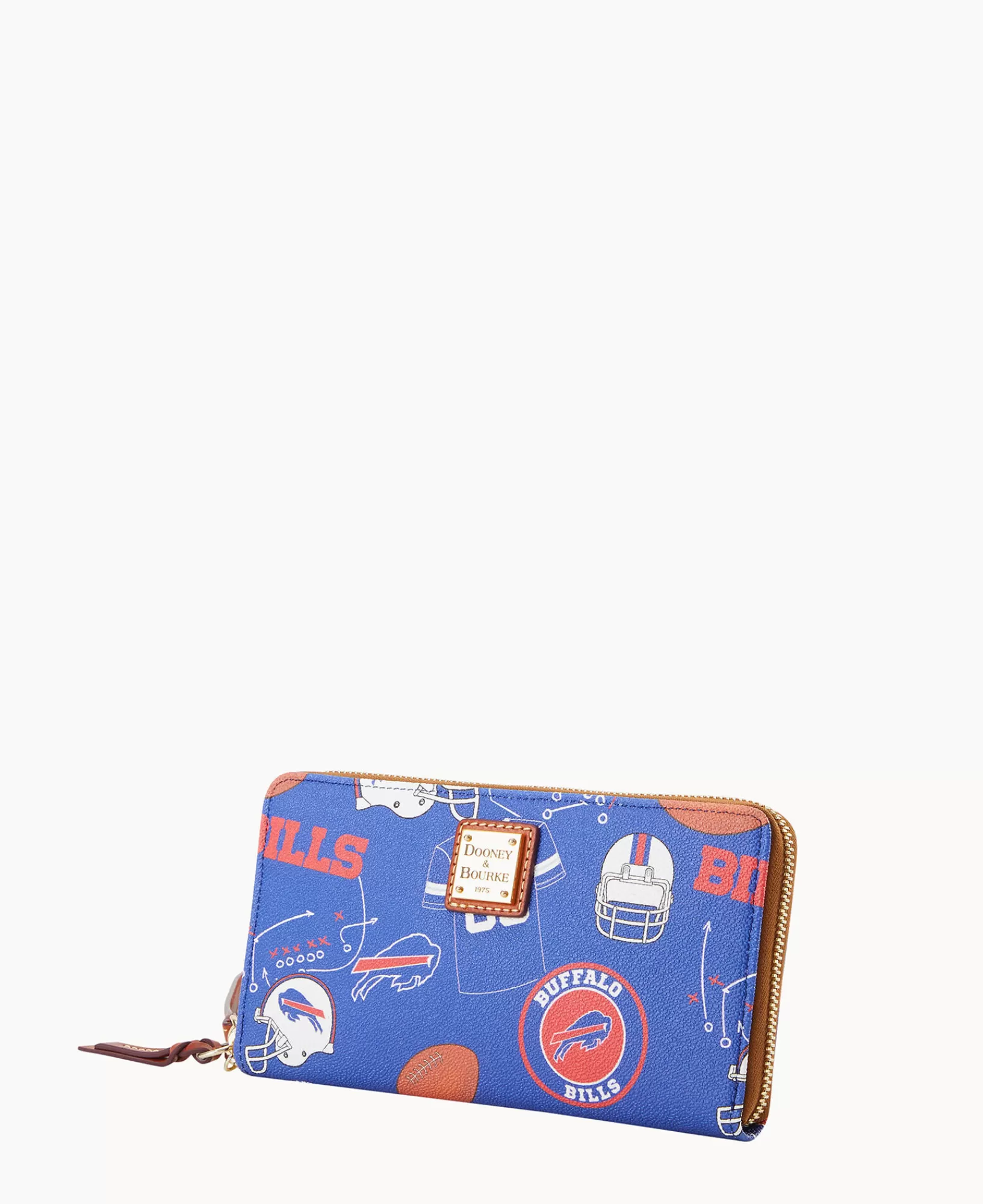 Wristlets | Wallets>Dooney & Bourke NFL Bills Large Zip Around Wristlet Navy