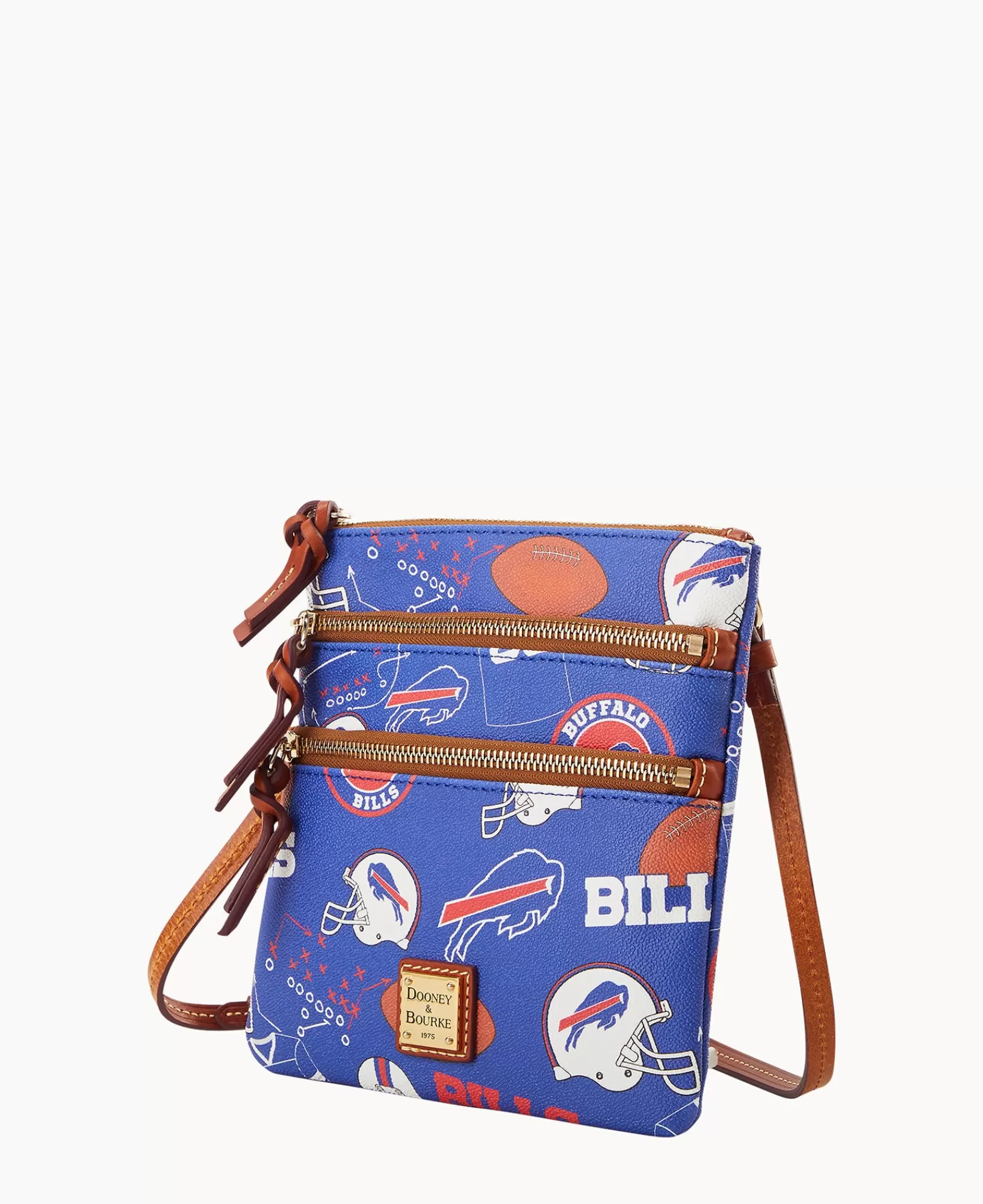 Shoulder Bags | Crossbodies>Dooney & Bourke NFL Bills North South Triple Zip Crossbody Navy