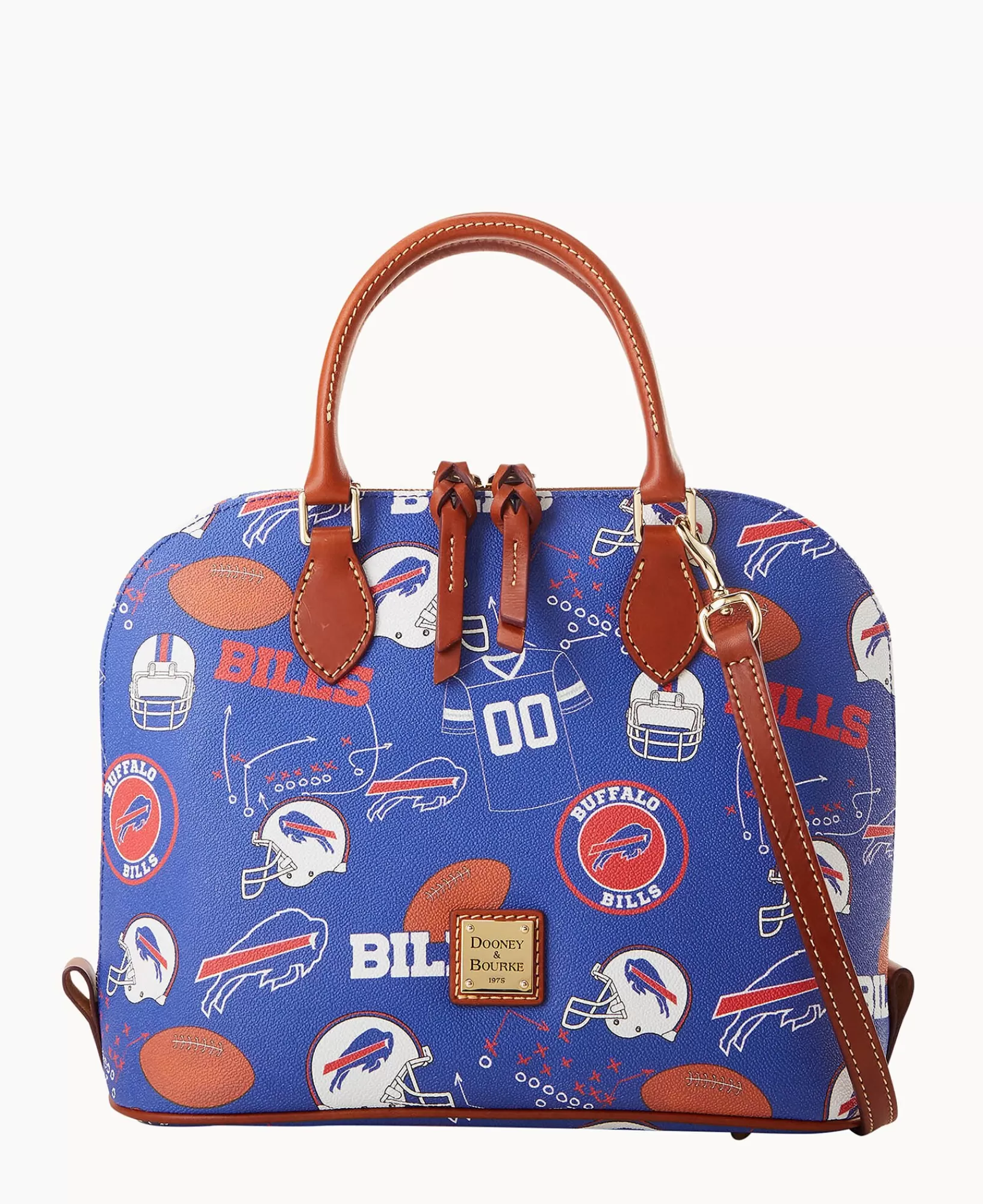 Shoulder Bags | Crossbodies>Dooney & Bourke NFL Bills Zip Zip Satchel Navy