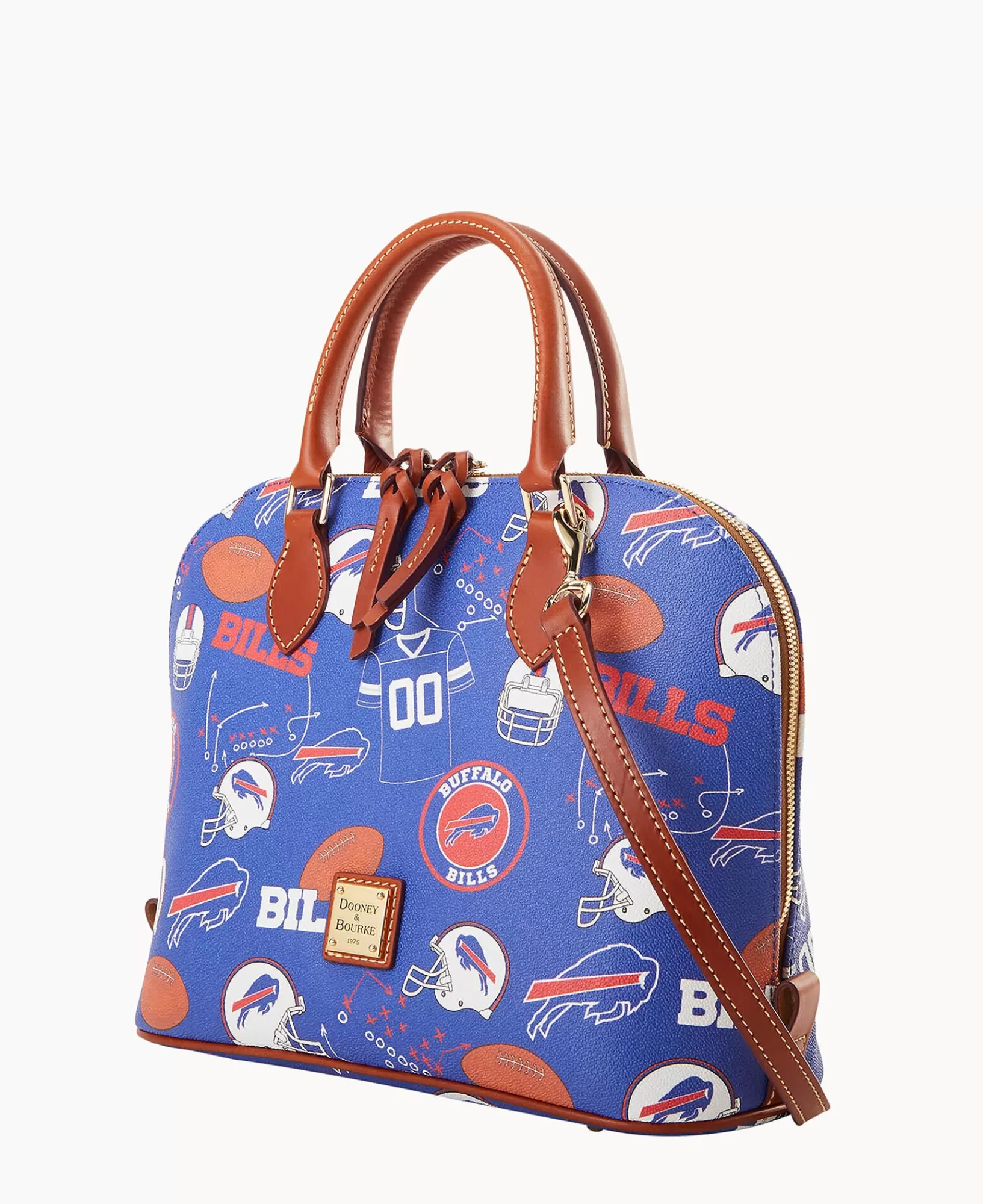 Shoulder Bags | Crossbodies>Dooney & Bourke NFL Bills Zip Zip Satchel Navy