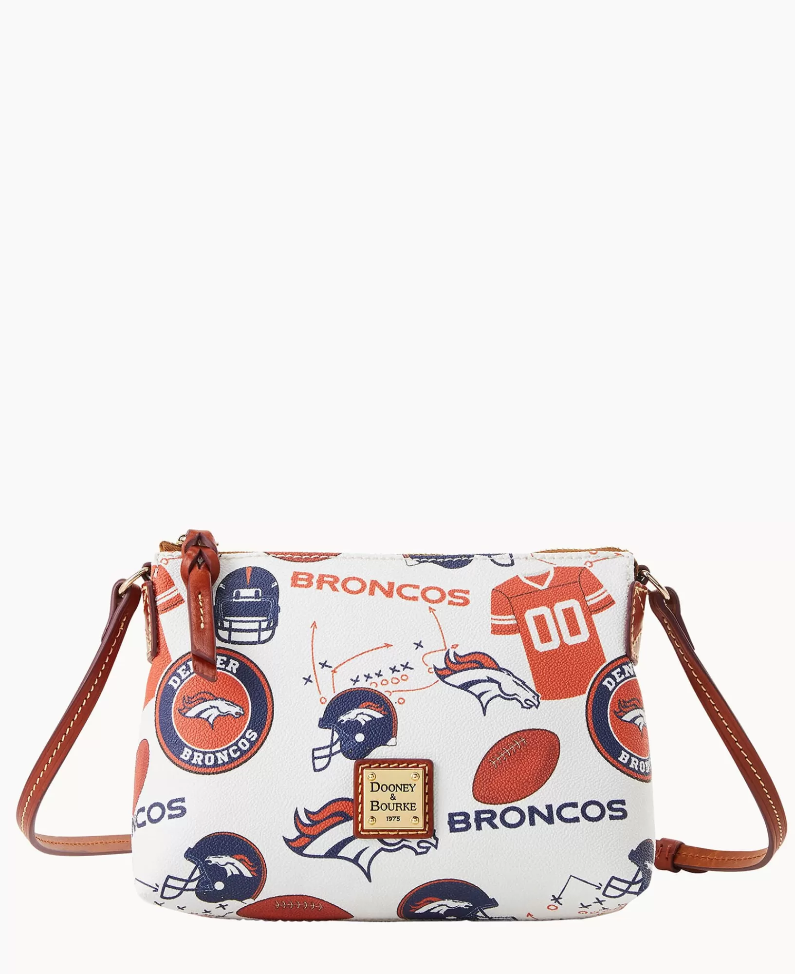 Shoulder Bags | Crossbodies>Dooney & Bourke NFL Broncos Crossbody Pouchette WhiteMulti