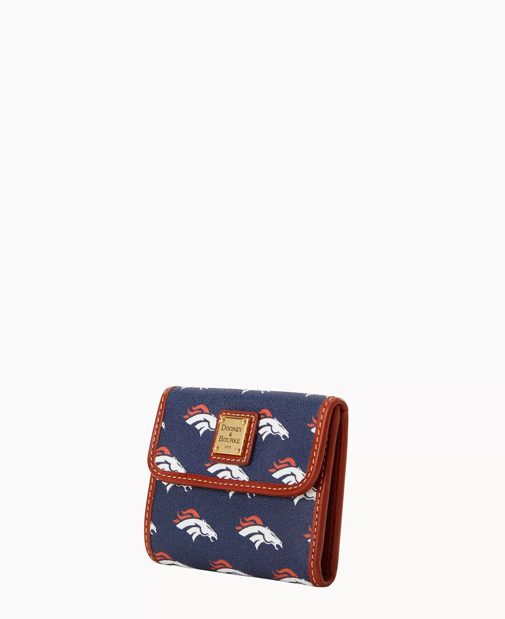 Wallets>Dooney & Bourke NFL Broncos Flap Credit Card Wallet Navy