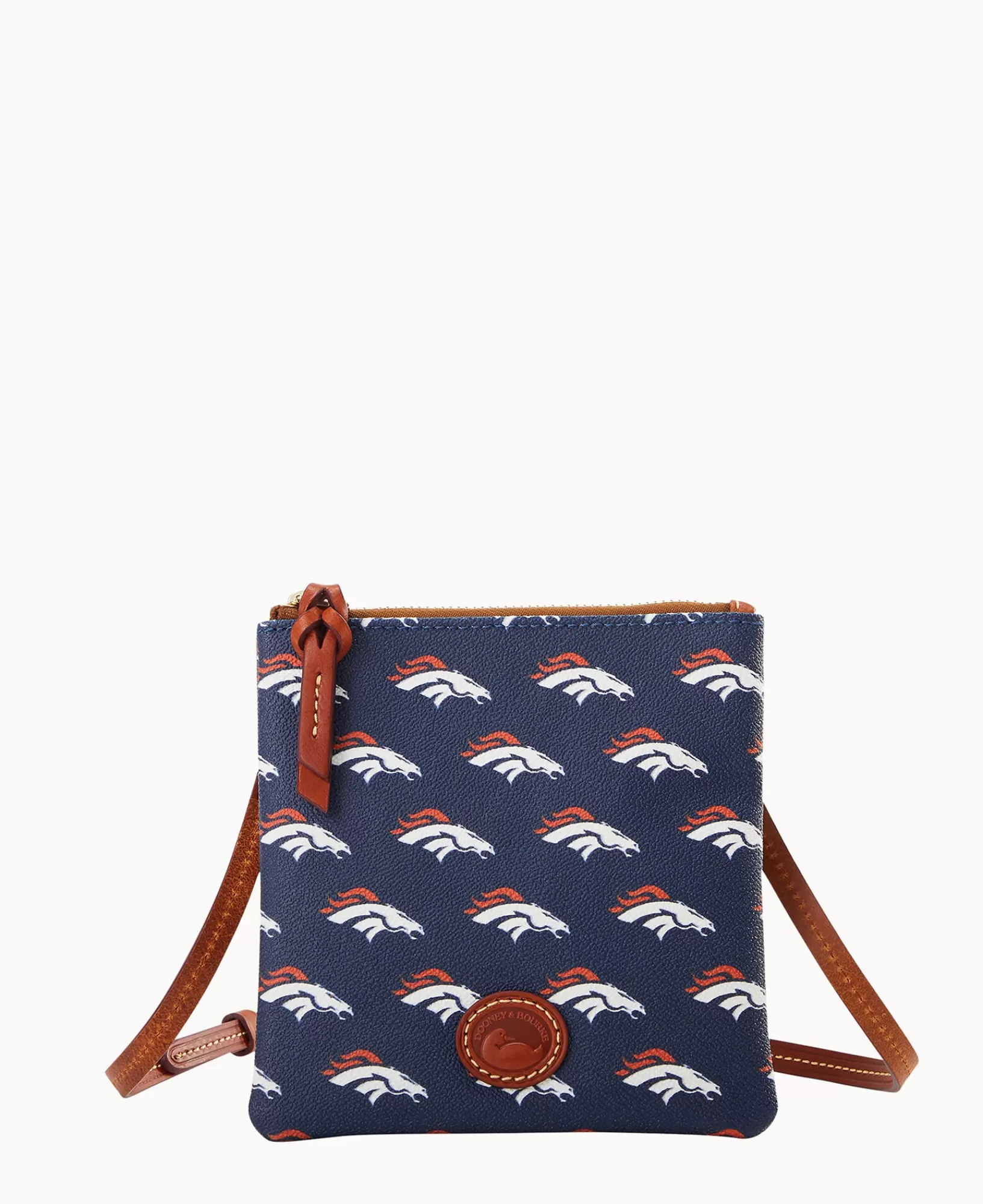 Shoulder Bags | Crossbodies>Dooney & Bourke NFL Broncos Small North South Top Zip Crossbody Navy