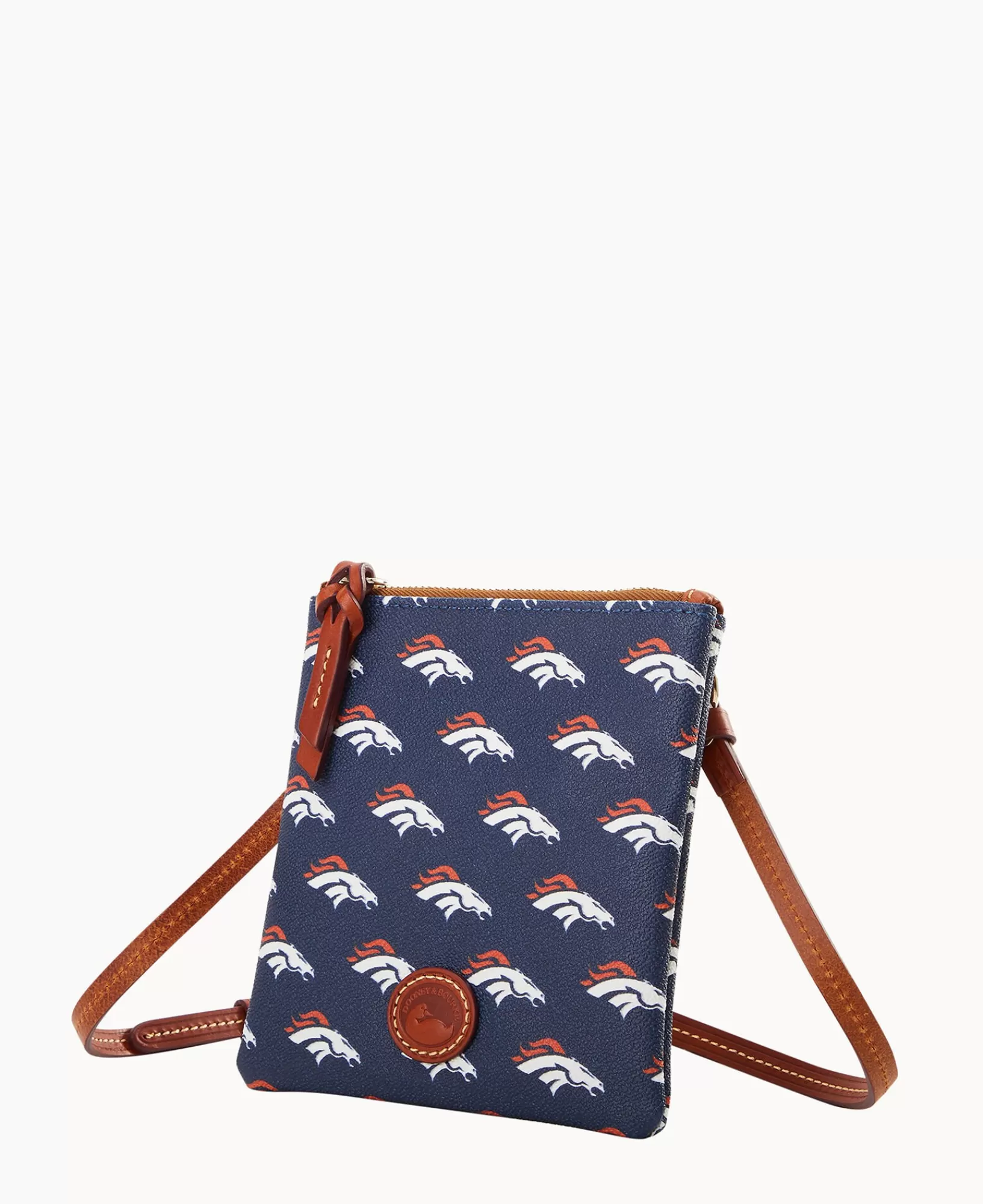 Shoulder Bags | Crossbodies>Dooney & Bourke NFL Broncos Small North South Top Zip Crossbody Navy