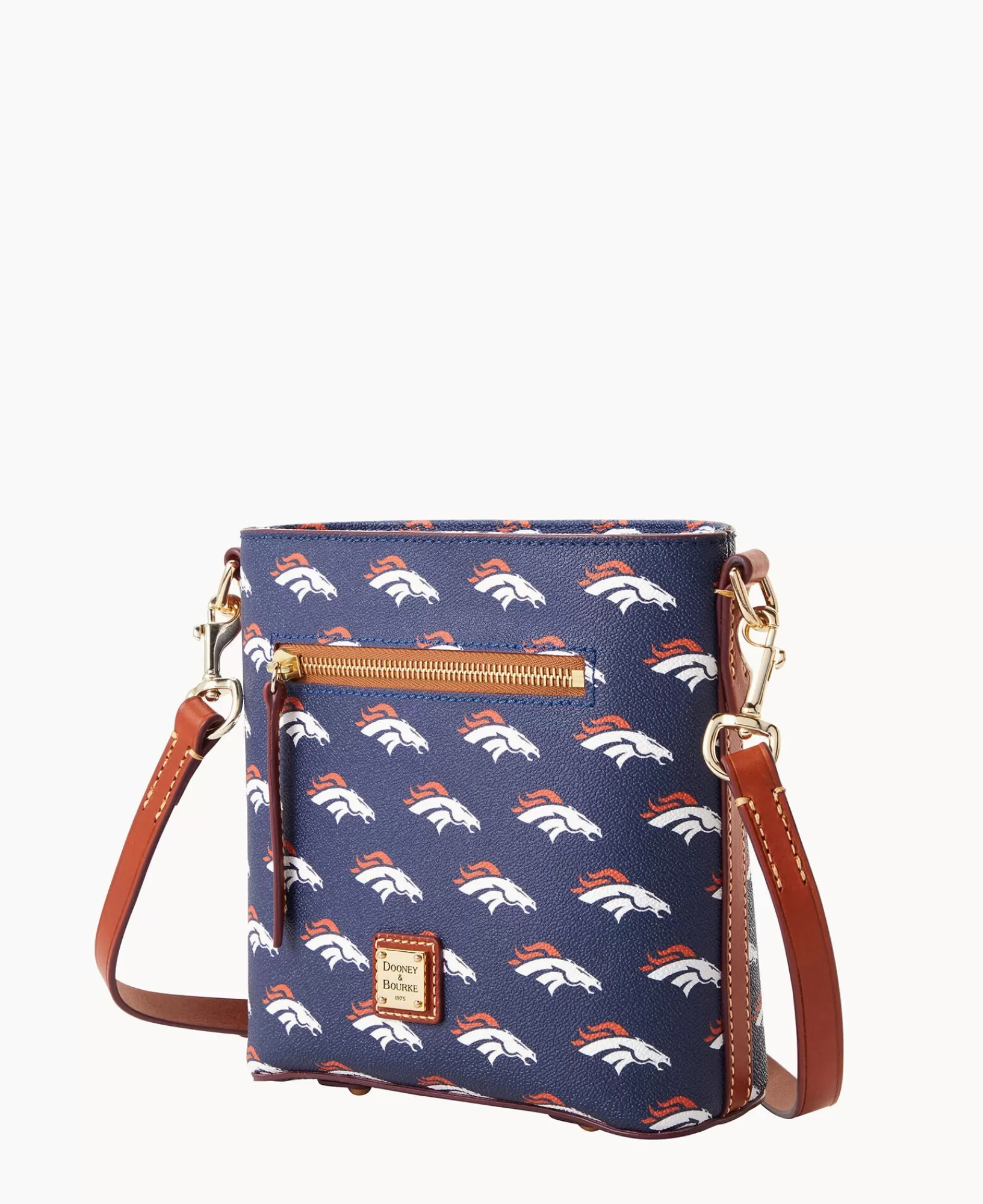 Shoulder Bags | Crossbodies>Dooney & Bourke NFL Broncos Small Zip Crossbody Navy