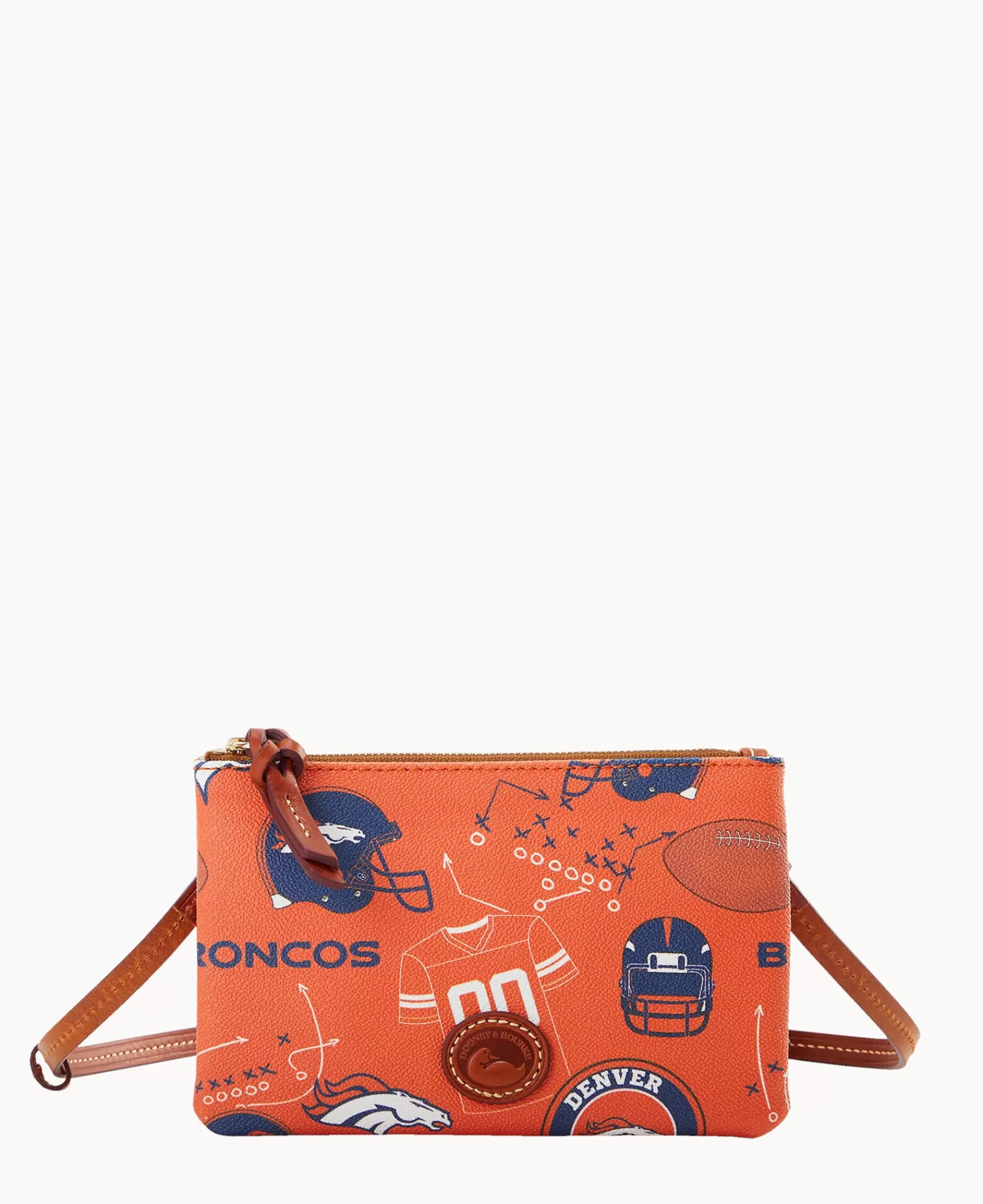 Shoulder Bags | Crossbodies>Dooney & Bourke NFL Broncos Top Zip Crossbody Orange