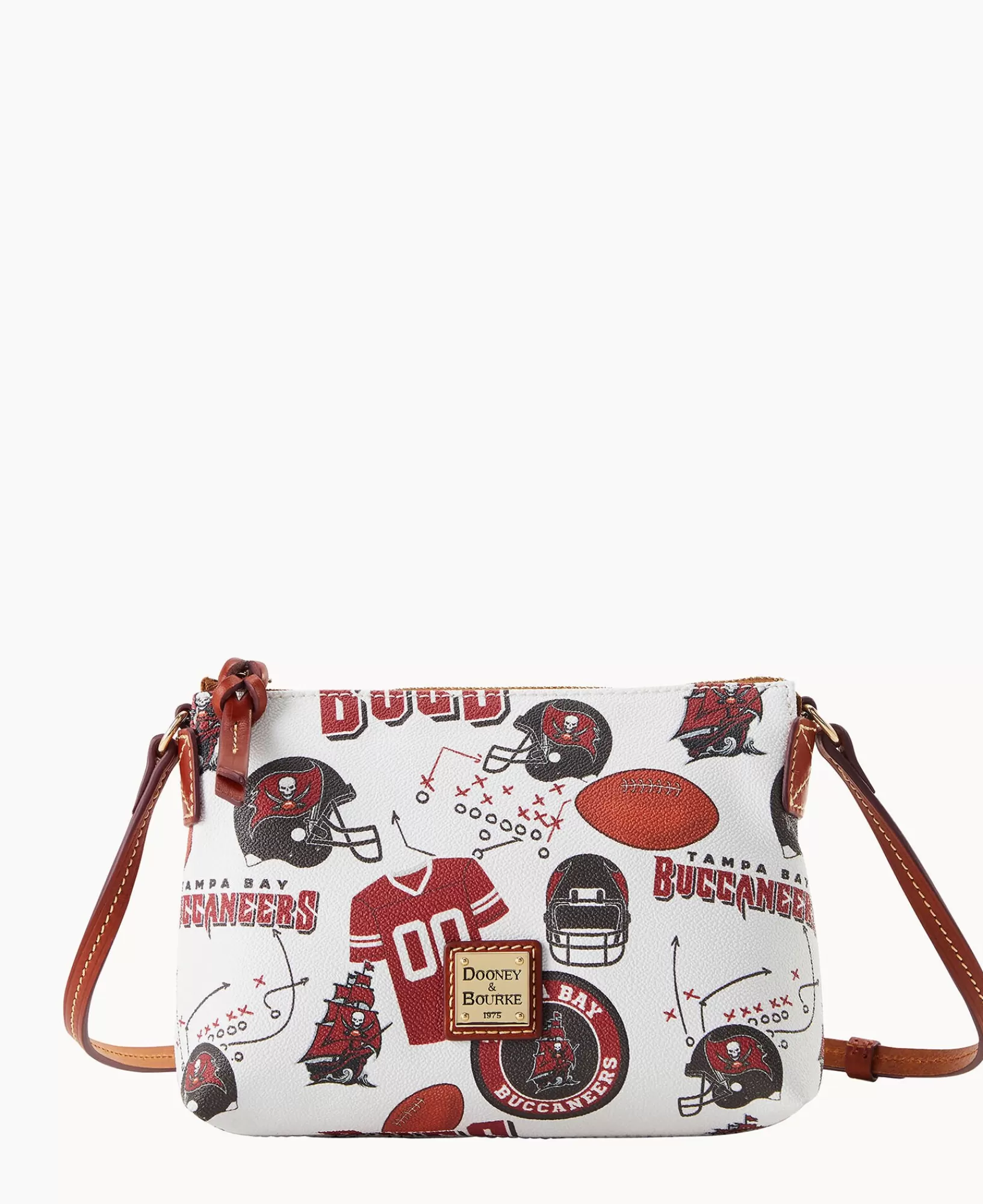 Shoulder Bags | Crossbodies>Dooney & Bourke NFL Buccaneers Crossbody Pouchette WhiteMulti