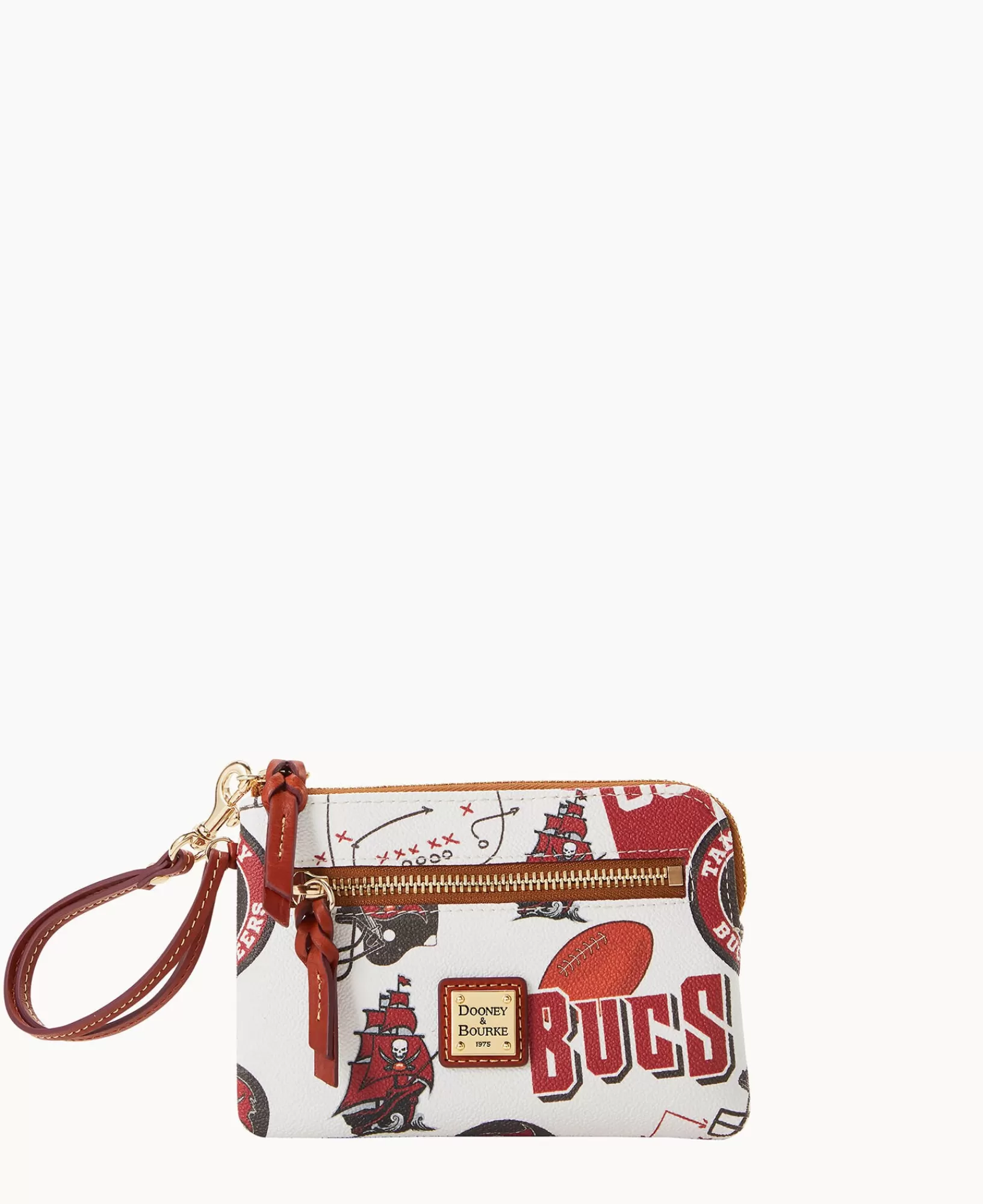 Wristlets | Wallets>Dooney & Bourke NFL Buccaneers Zip Around Wristlet WhiteMulti