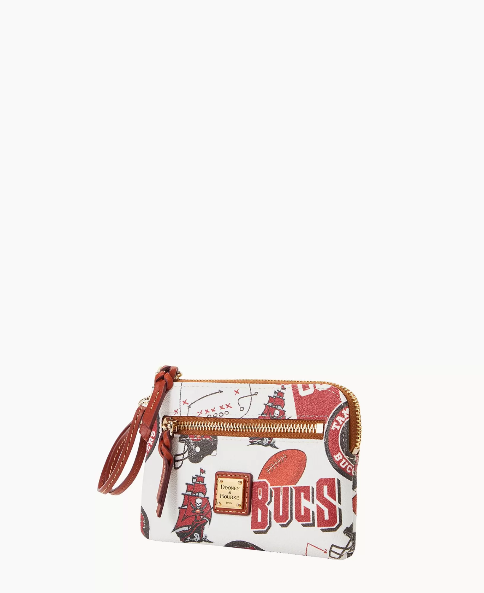 Wristlets | Wallets>Dooney & Bourke NFL Buccaneers Zip Around Wristlet WhiteMulti