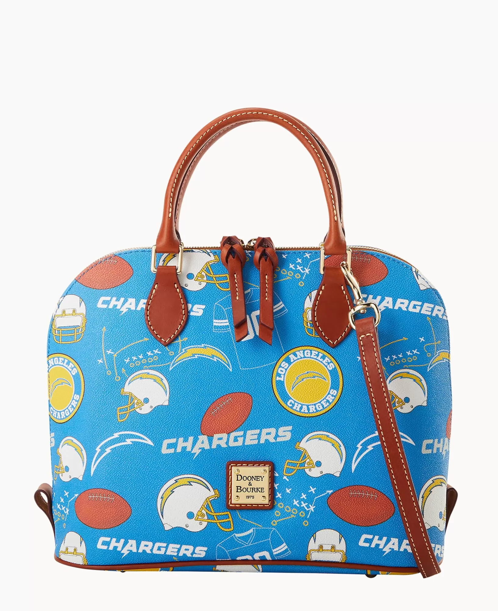 Shoulder Bags | Crossbodies>Dooney & Bourke NFL Chargers Zip Zip Satchel Blue