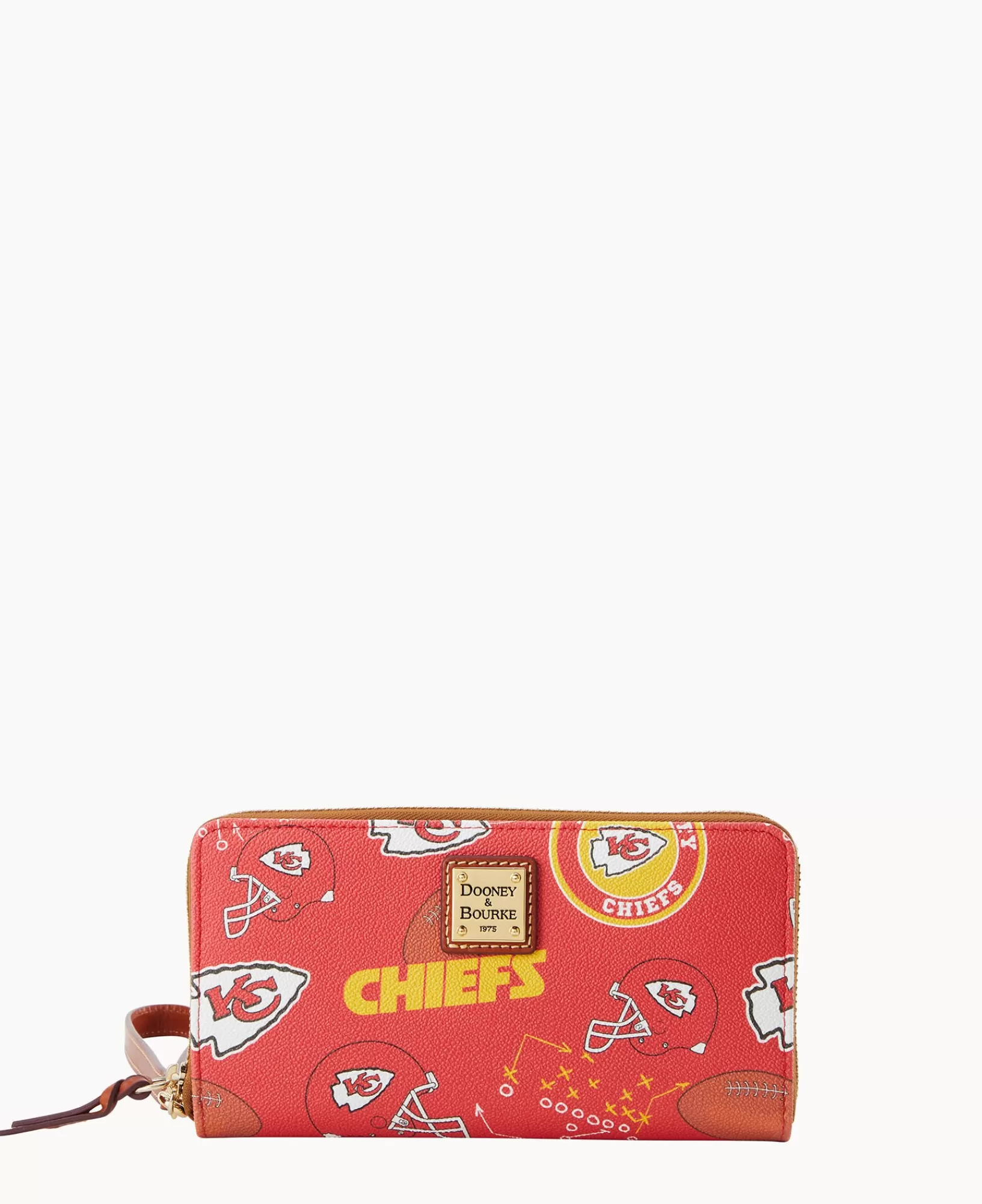 Wristlets | Wallets>Dooney & Bourke NFL Chiefs Large Zip Around Wristlet Red