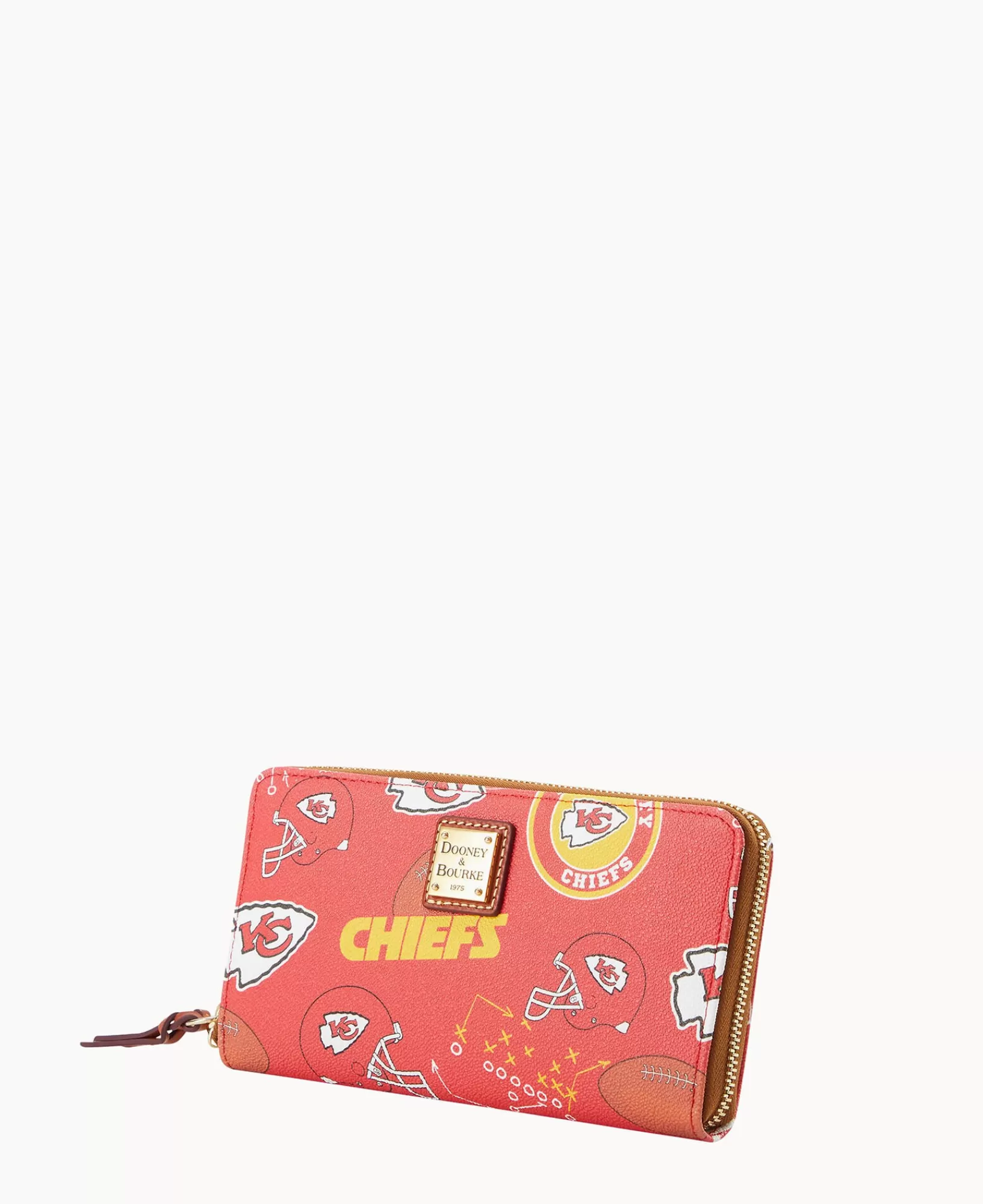 Wristlets | Wallets>Dooney & Bourke NFL Chiefs Large Zip Around Wristlet Red