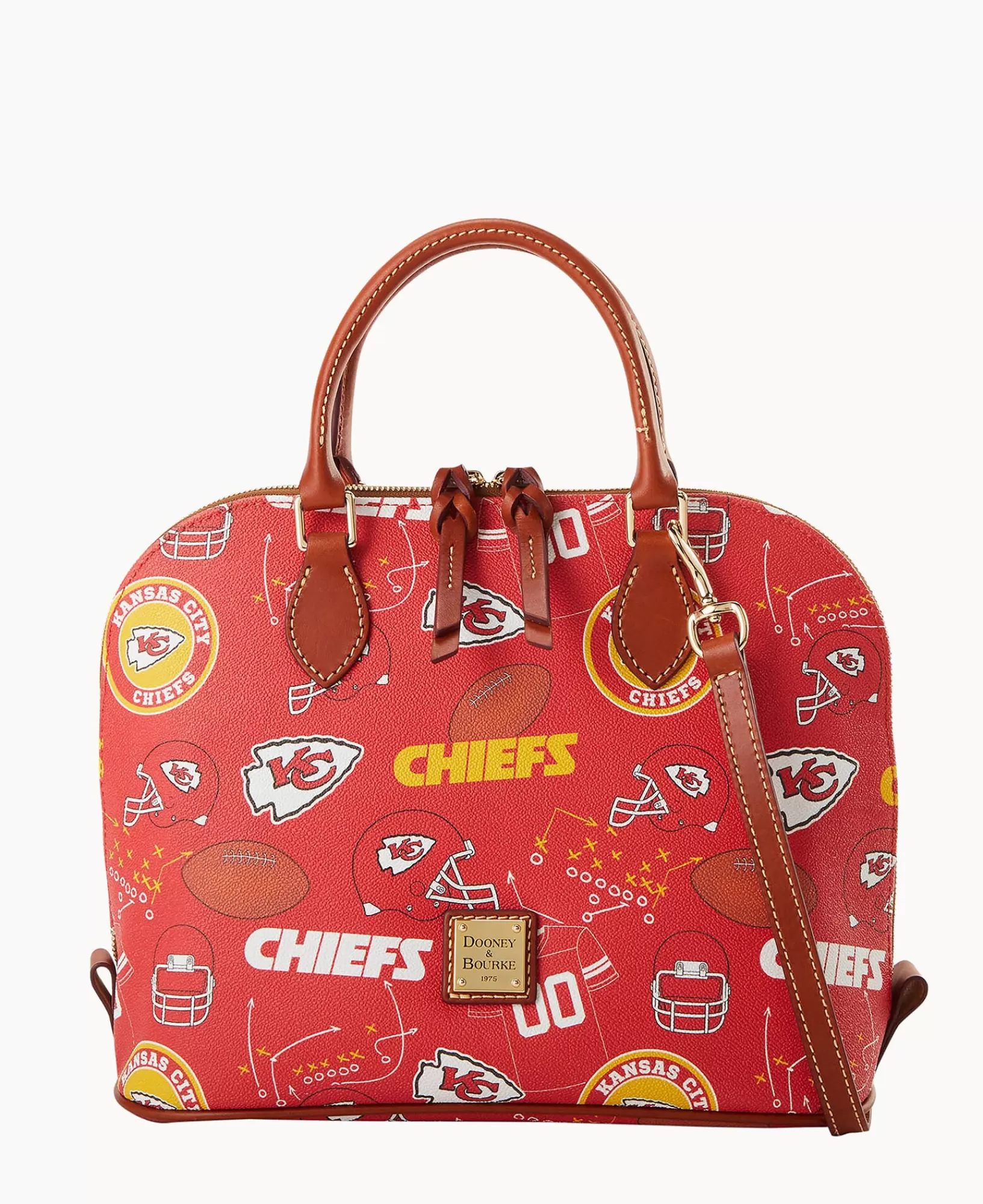 Shoulder Bags | Crossbodies>Dooney & Bourke NFL Chiefs Zip Zip Satchel Red