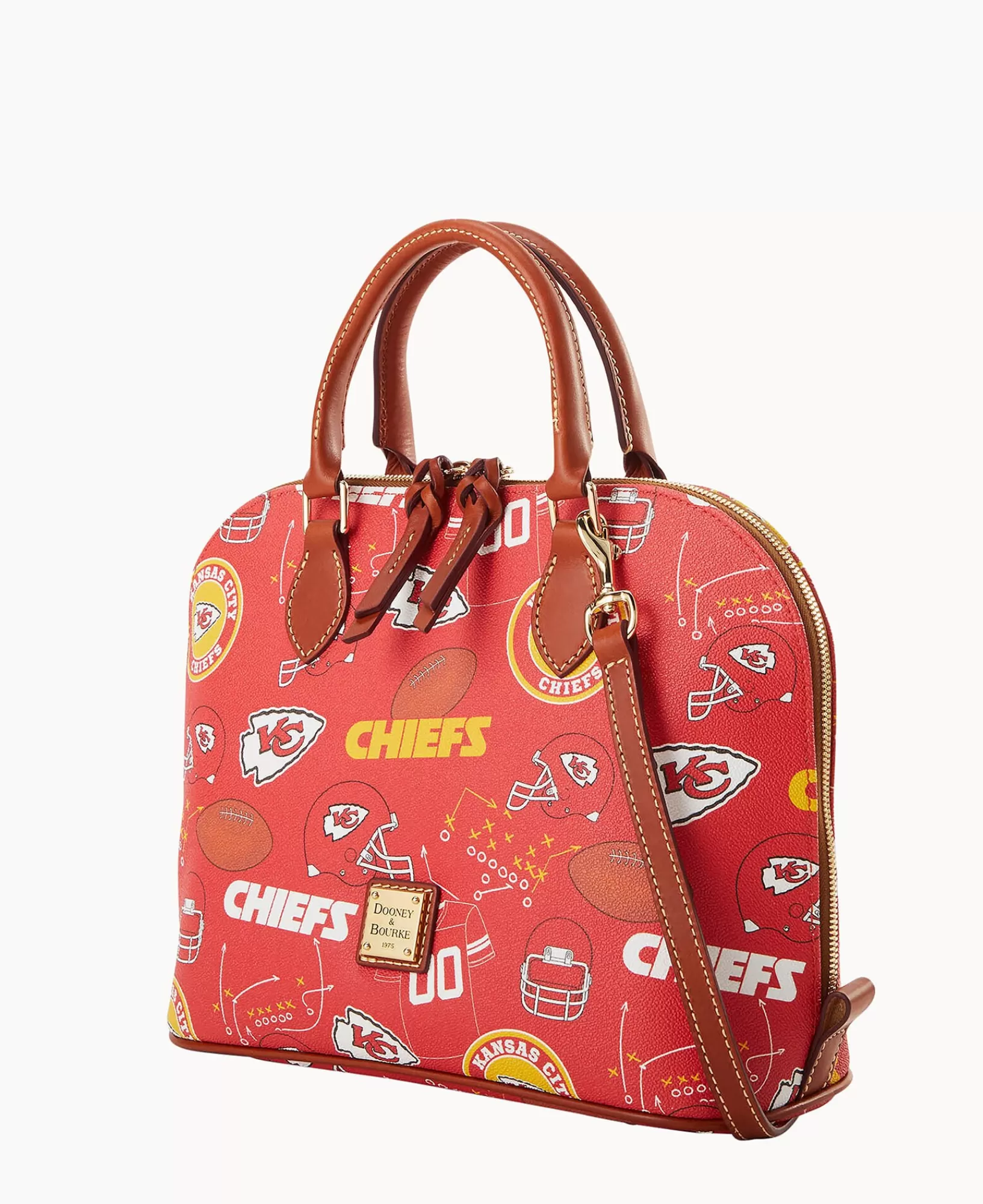 Shoulder Bags | Crossbodies>Dooney & Bourke NFL Chiefs Zip Zip Satchel Red