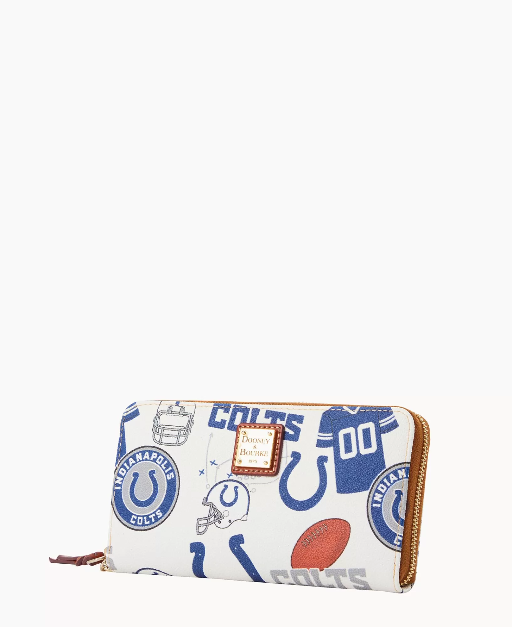 Wristlets | Wallets>Dooney & Bourke NFL Colts Large Zip Around Wristlet WhiteMulti