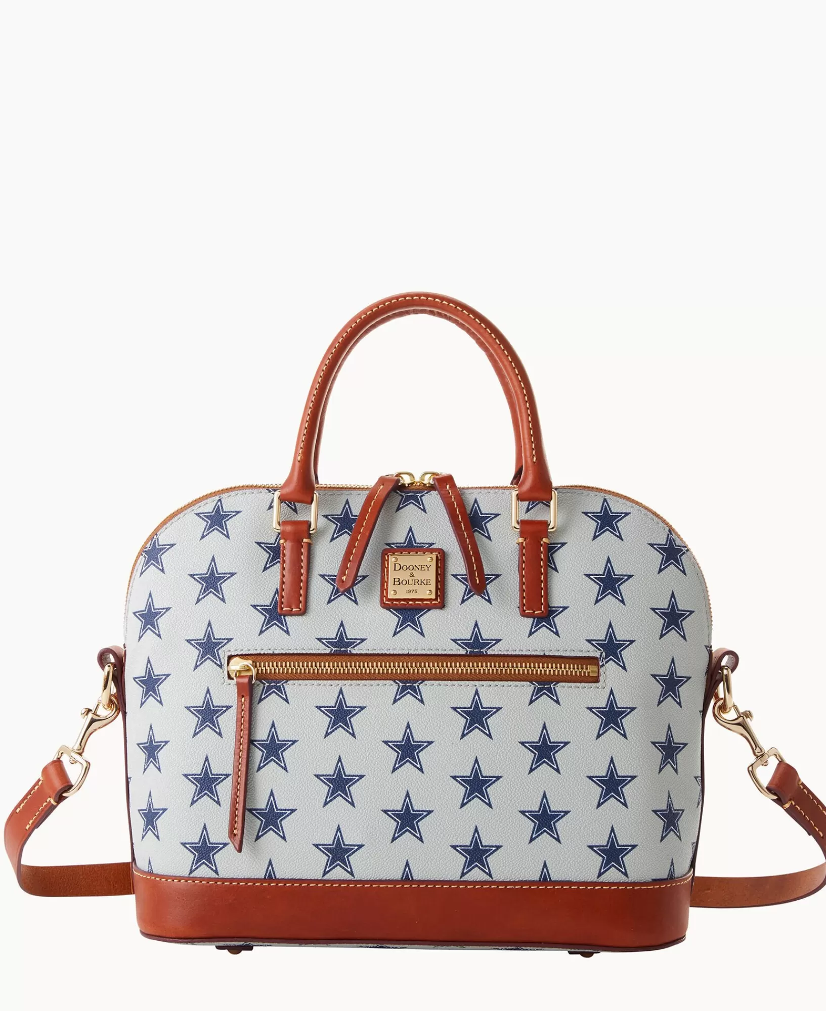 Shoulder Bags | Satchels>Dooney & Bourke NFL Cowboys Domed Zip Satchel Grey