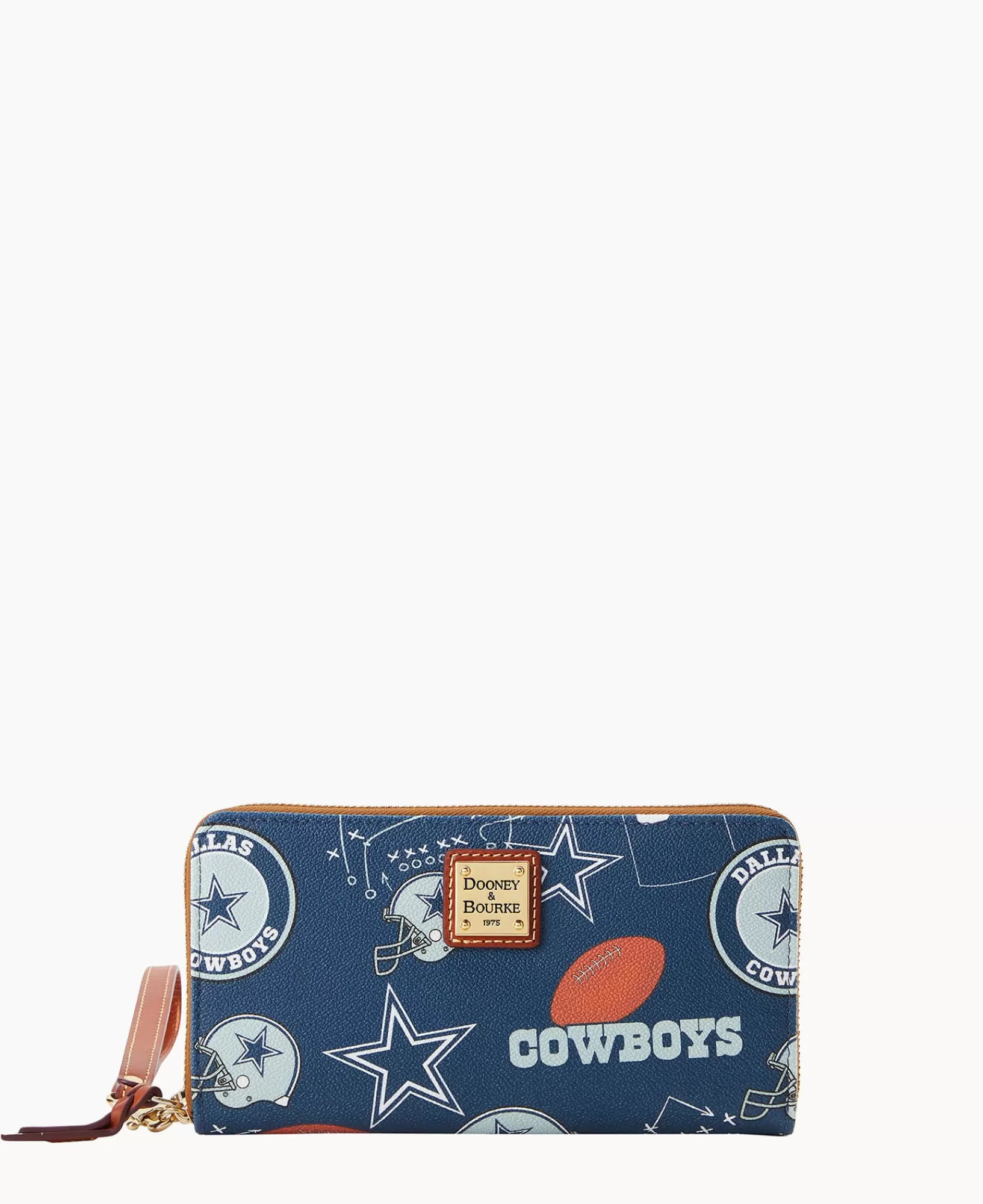 Wristlets | Wallets>Dooney & Bourke NFL Cowboys Large Zip Around Wristlet Navy