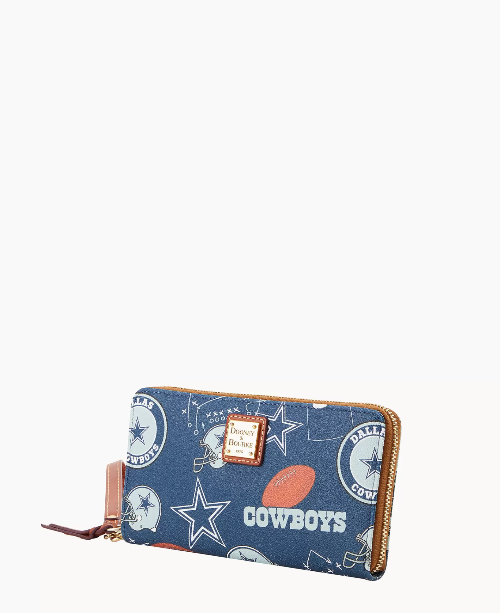 Wristlets | Wallets>Dooney & Bourke NFL Cowboys Large Zip Around Wristlet Navy