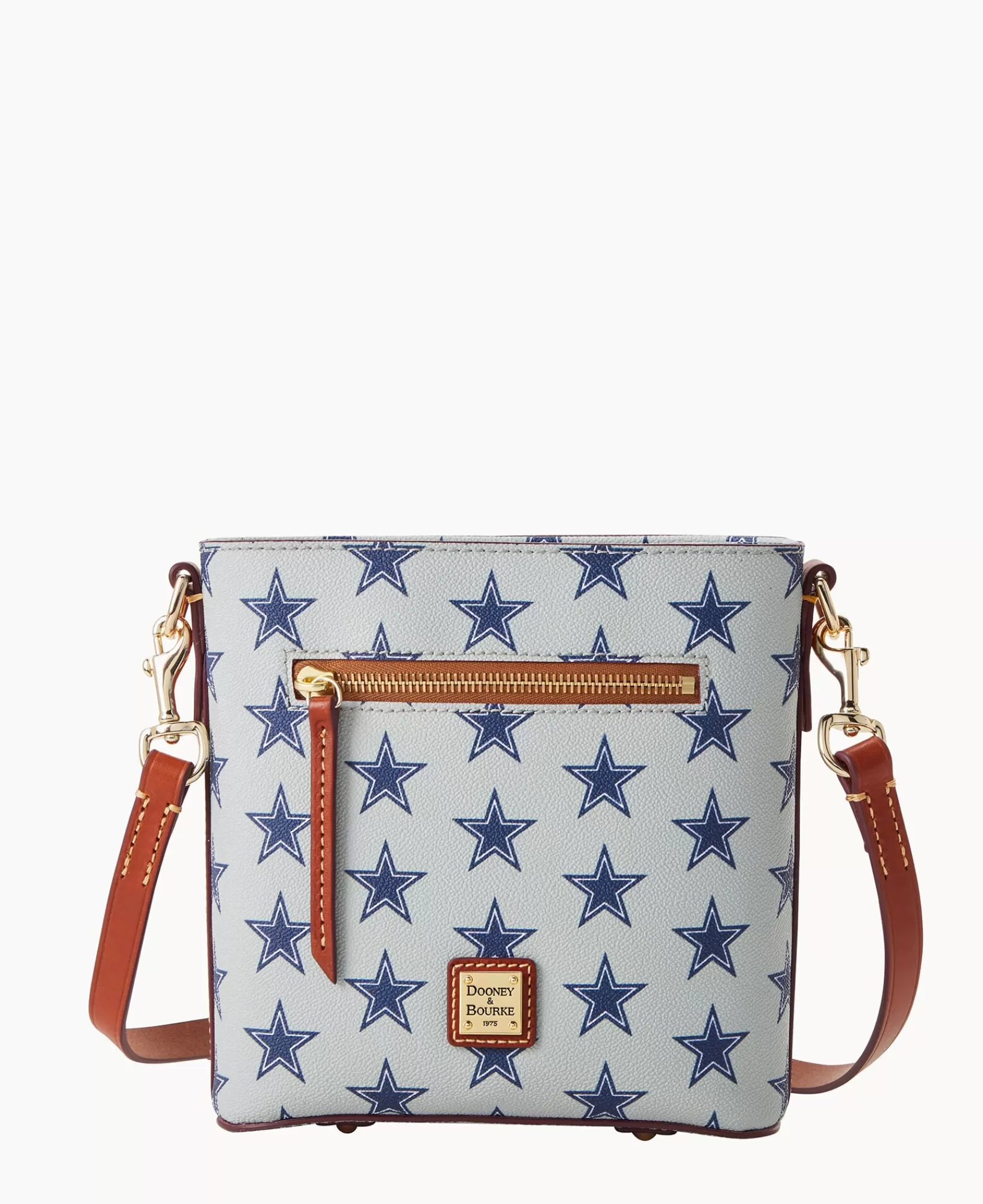 Shoulder Bags | Crossbodies>Dooney & Bourke NFL Cowboys Small Zip Crossbody Grey