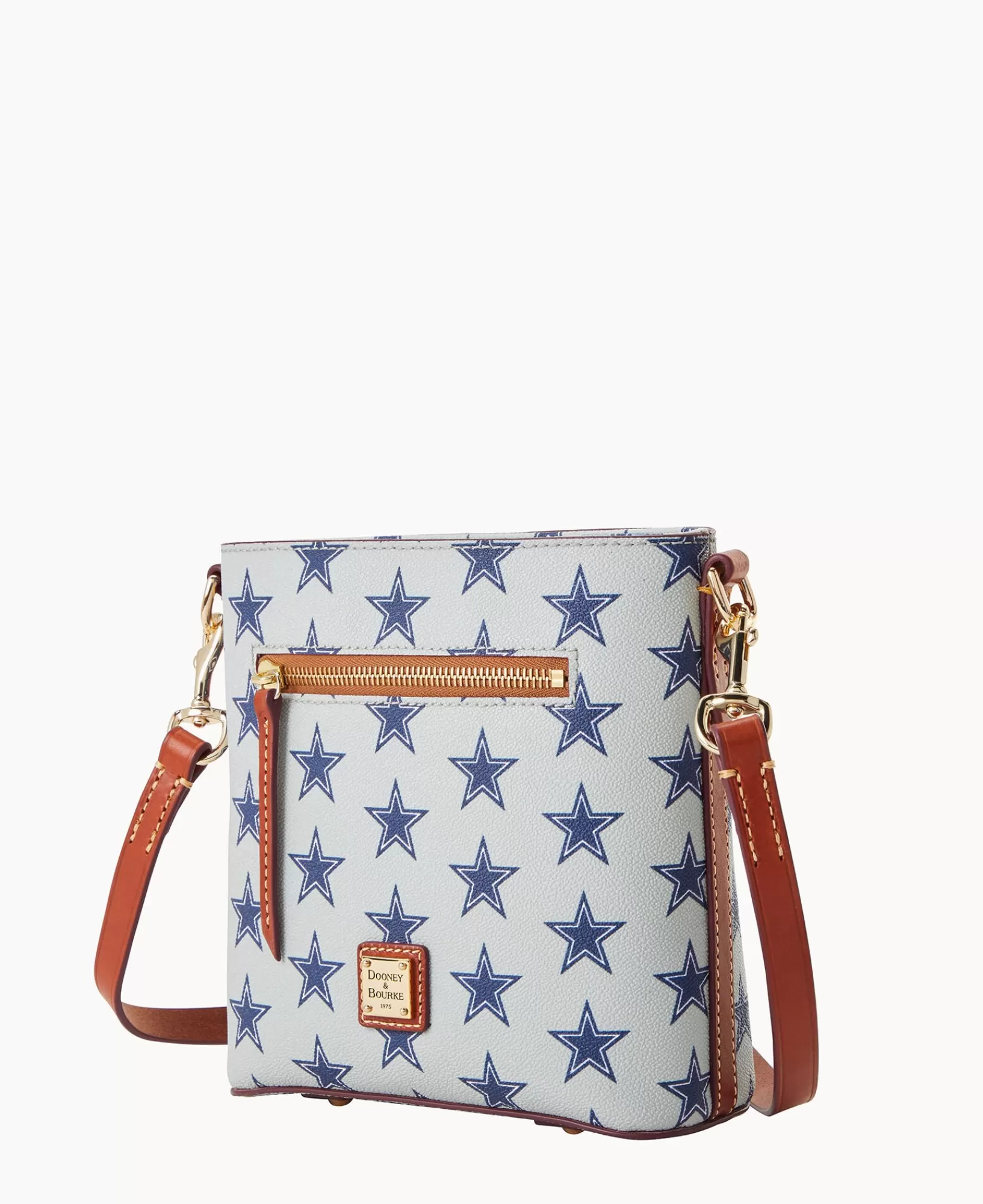 Shoulder Bags | Crossbodies>Dooney & Bourke NFL Cowboys Small Zip Crossbody Grey