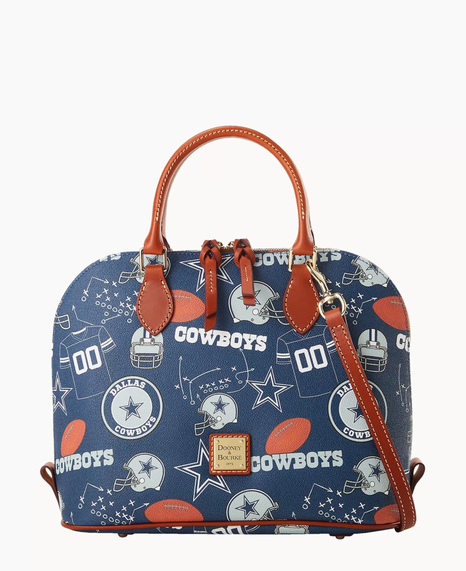 Shoulder Bags | Crossbodies>Dooney & Bourke NFL Cowboys Zip Zip Satchel Navy