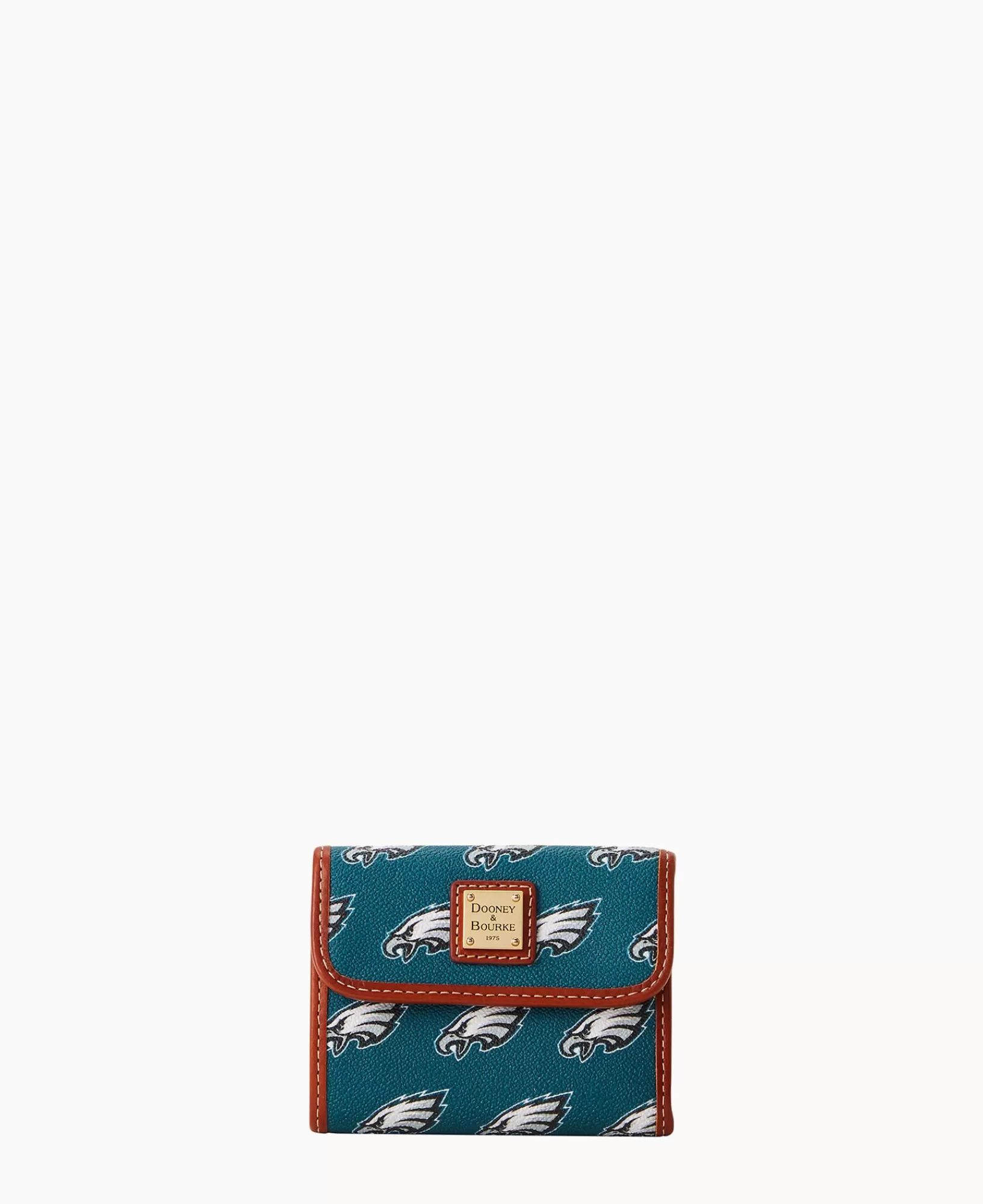 Wallets>Dooney & Bourke NFL Eagles Flap Credit Card Wallet Green