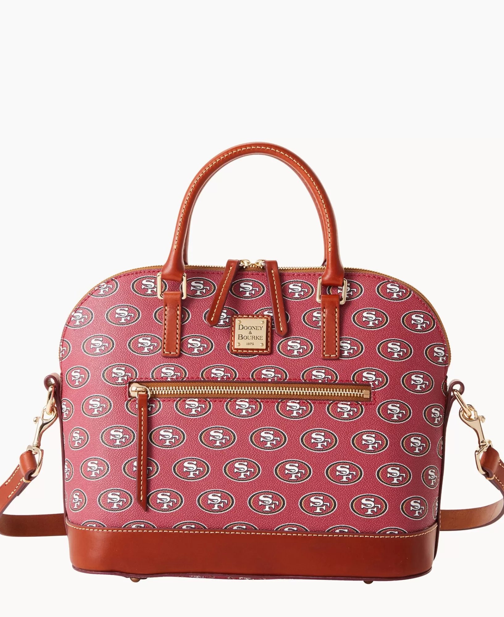 Shoulder Bags | Satchels>Dooney & Bourke NFL 49Ers Domed Zip Satchel Red