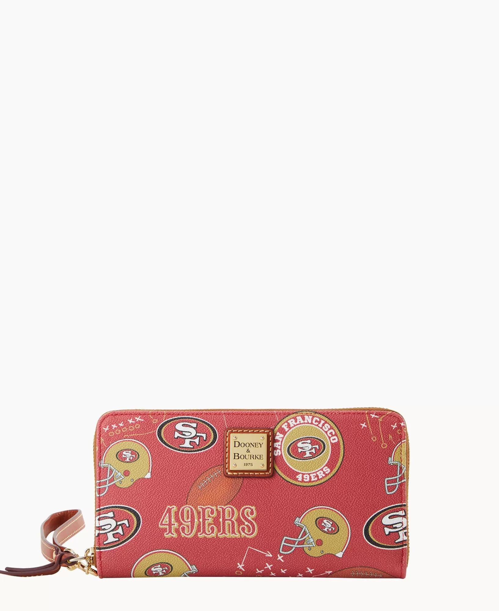 Wristlets | Wallets>Dooney & Bourke NFL 49ers Large Zip Around Wristlet Red