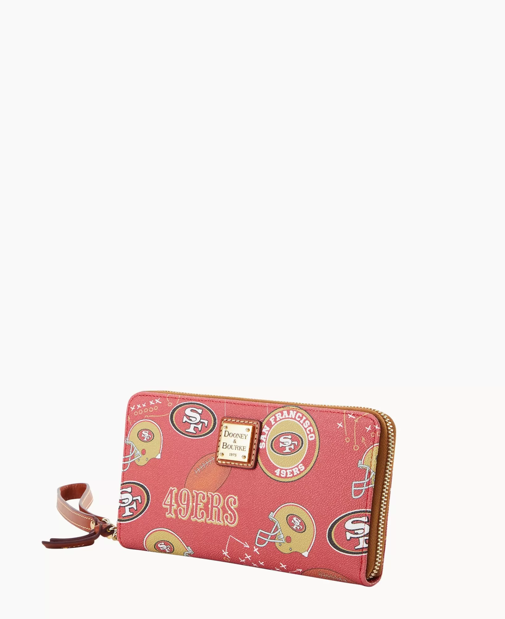 Wristlets | Wallets>Dooney & Bourke NFL 49ers Large Zip Around Wristlet Red