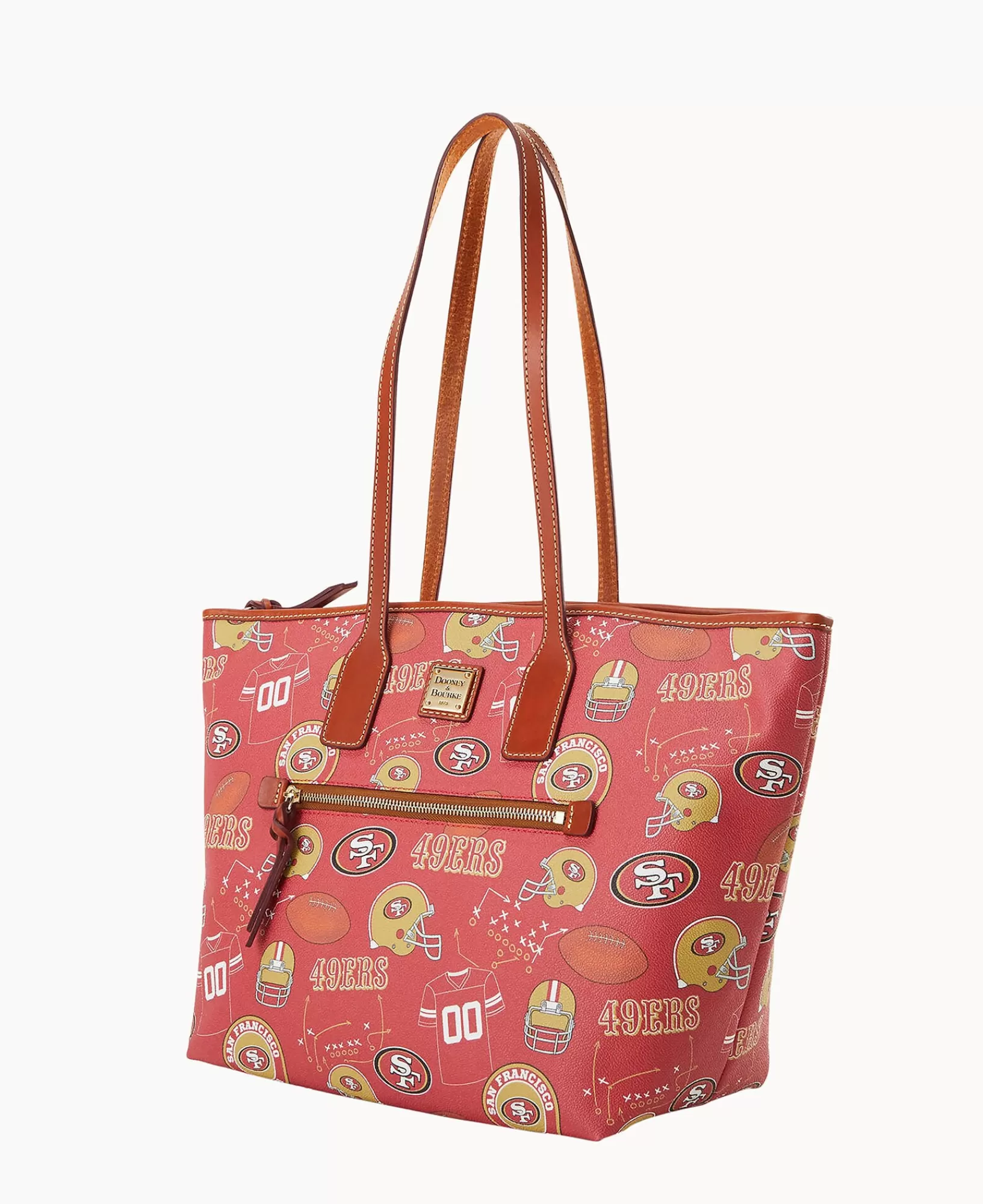 Shoulder Bags | Totes>Dooney & Bourke NFL 49ERS Zip Tote Red