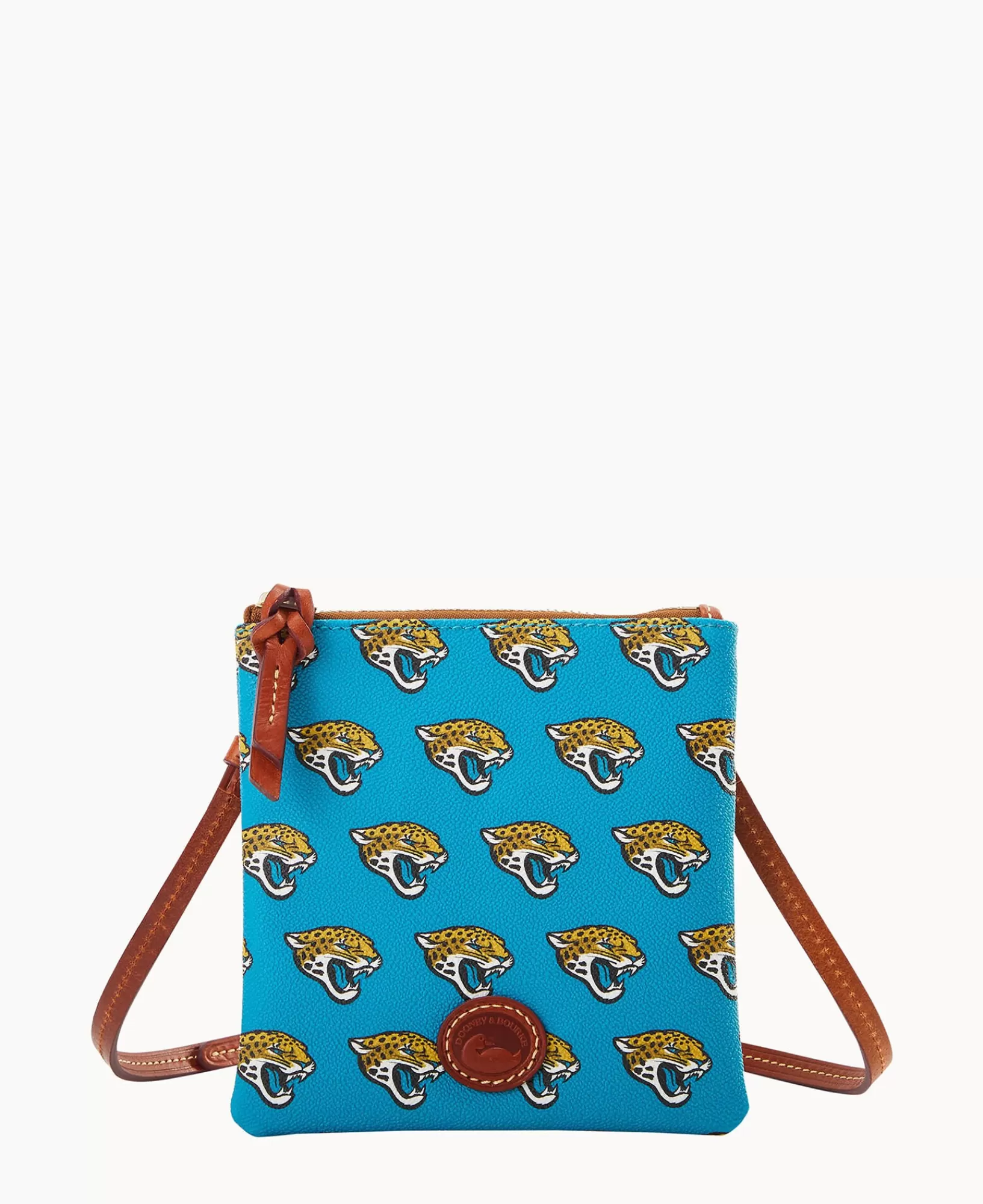 Shoulder Bags | Crossbodies>Dooney & Bourke NFL Jaguars Small North South Top Zip Crossbody Turquoise