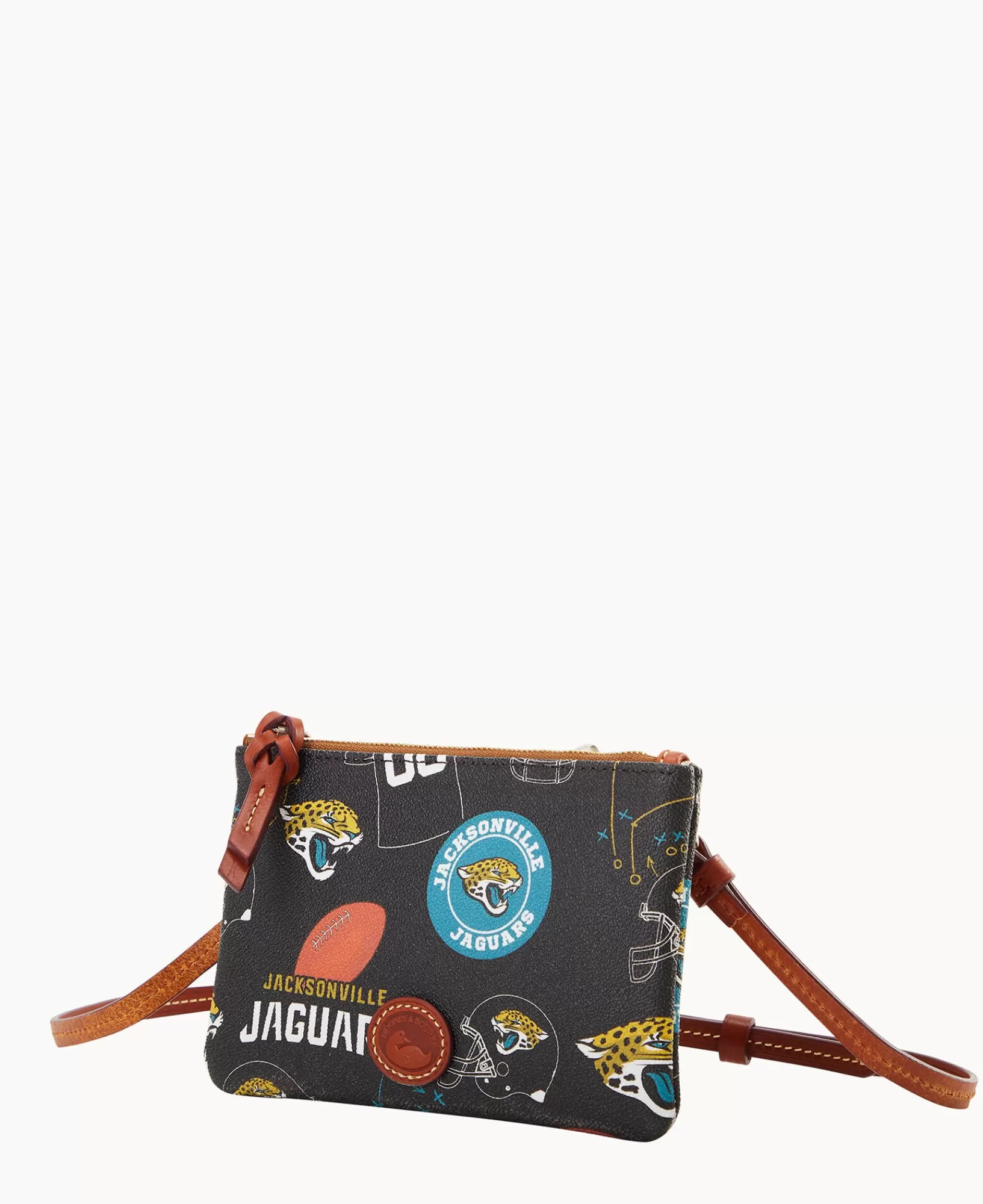 Shoulder Bags | Crossbodies>Dooney & Bourke NFL Jaguars Top Zip Crossbody Black