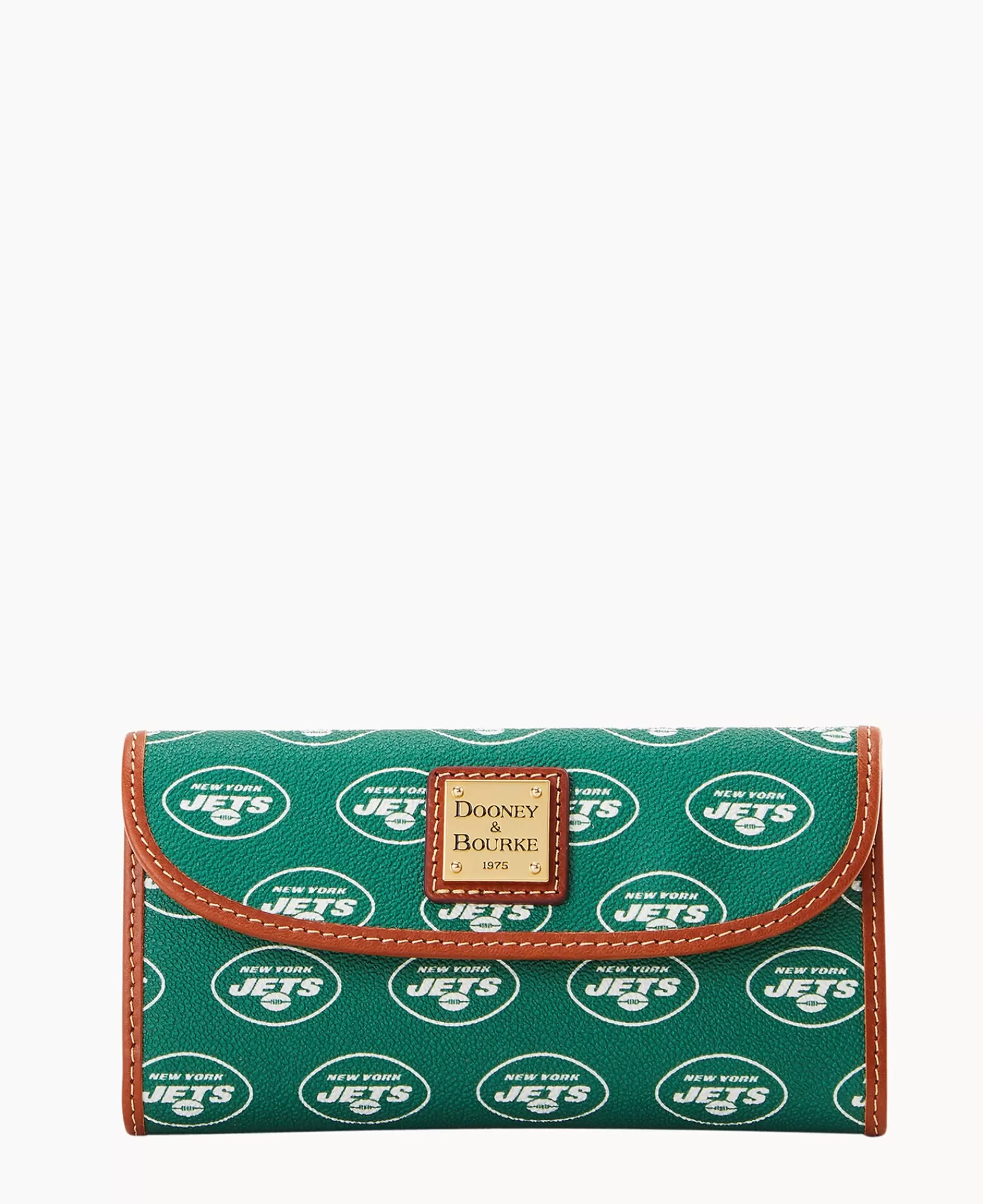 Clutches | Wallets>Dooney & Bourke NFL Jets Continental Clutch Green