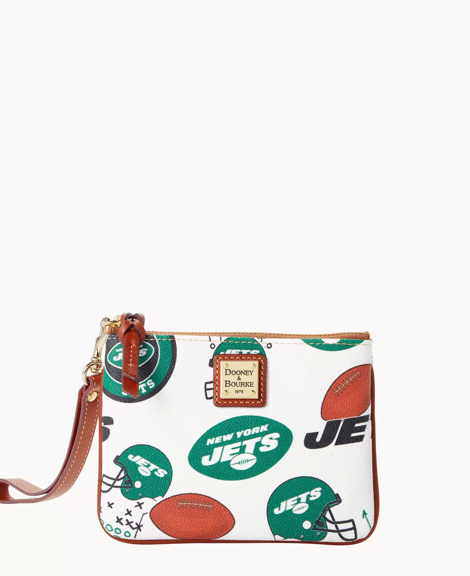 Wristlets | Wallets>Dooney & Bourke NFL Jets Stadium Wristlet WhiteMulti