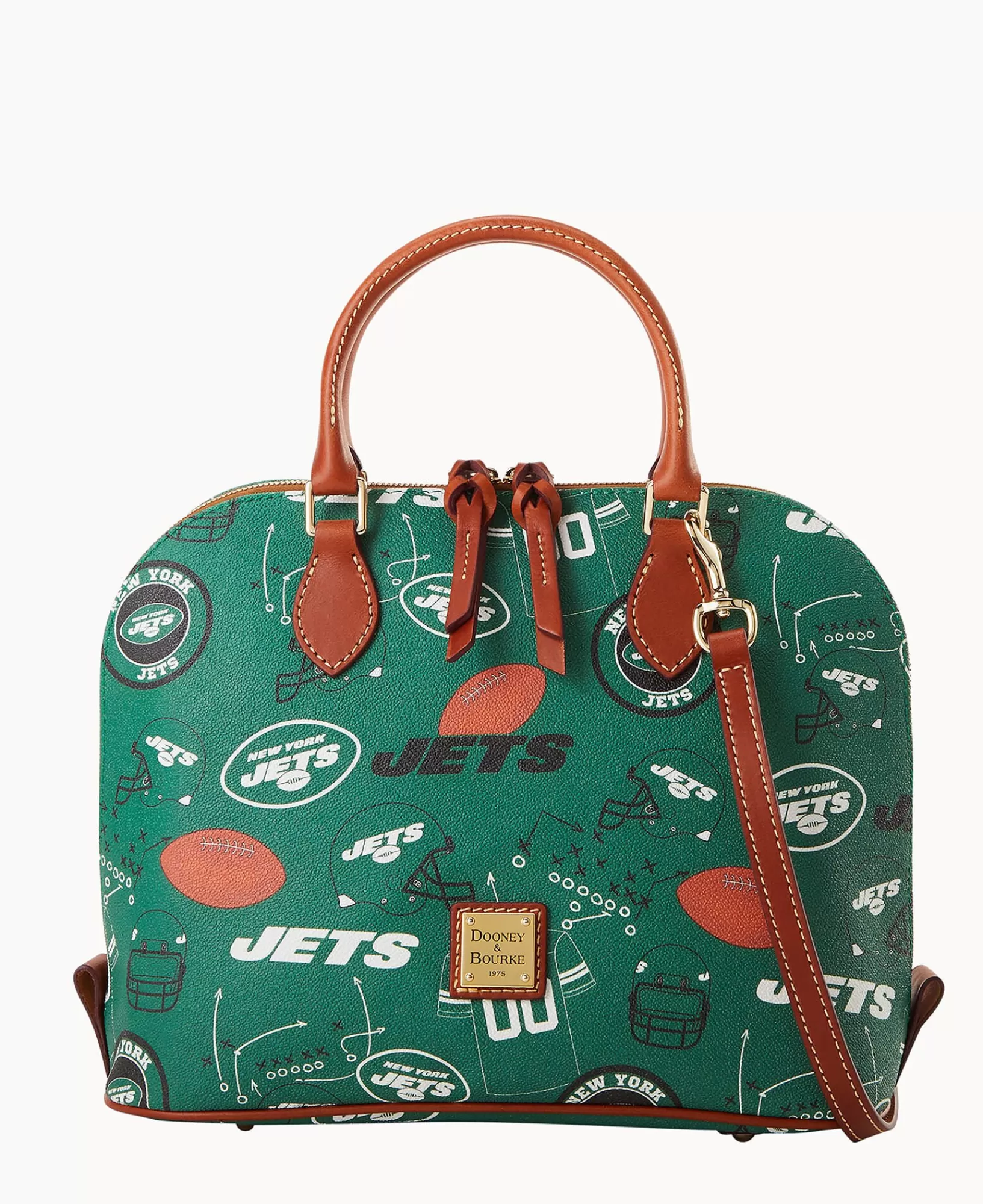 Shoulder Bags | Crossbodies>Dooney & Bourke NFL Jets Zip Zip Satchel Green