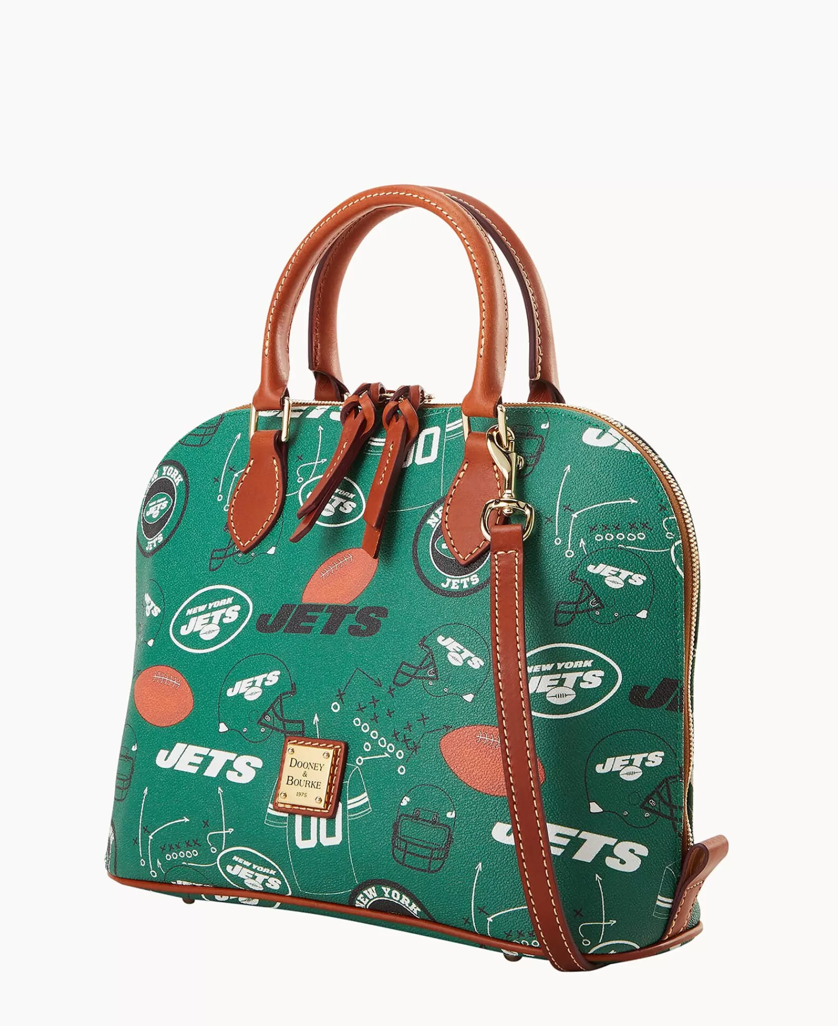 Shoulder Bags | Crossbodies>Dooney & Bourke NFL Jets Zip Zip Satchel Green