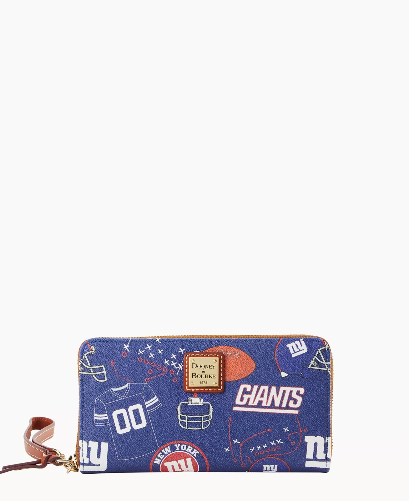 Wristlets | Wallets>Dooney & Bourke NFL NY Giants Large Zip Around Wristlet Navy