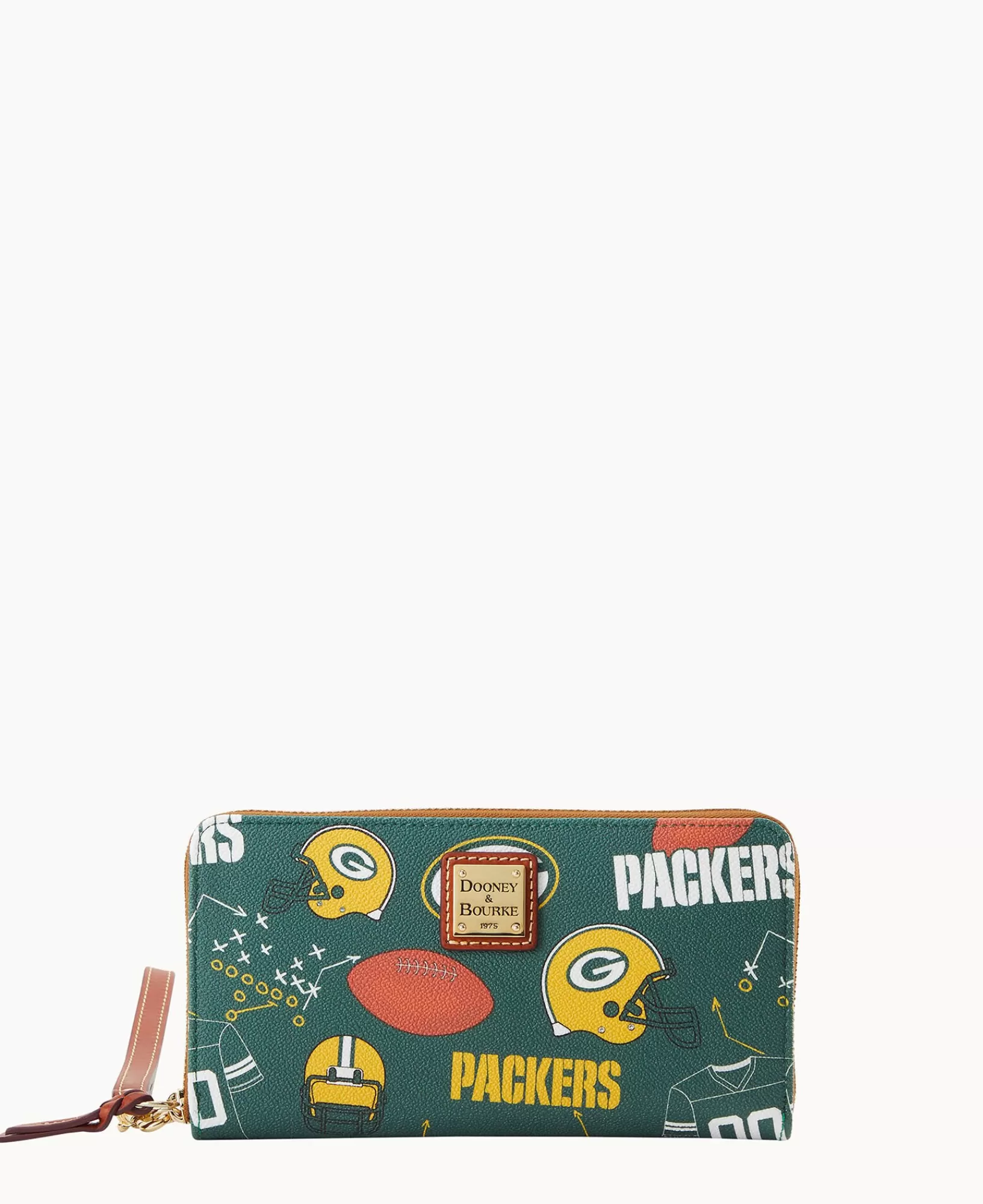 Wristlets | Wallets>Dooney & Bourke NFL Packers Large Zip Around Wristlet Green