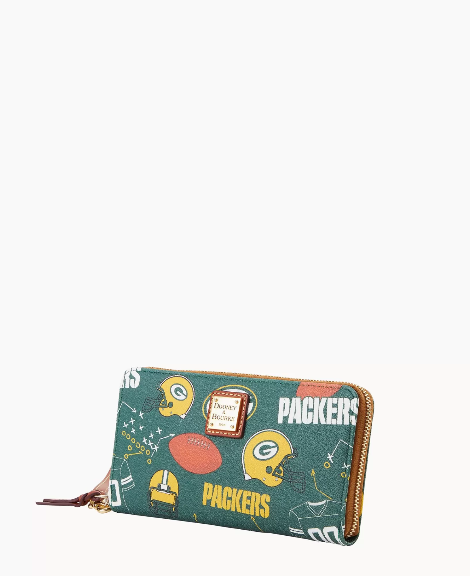 Wristlets | Wallets>Dooney & Bourke NFL Packers Large Zip Around Wristlet Green