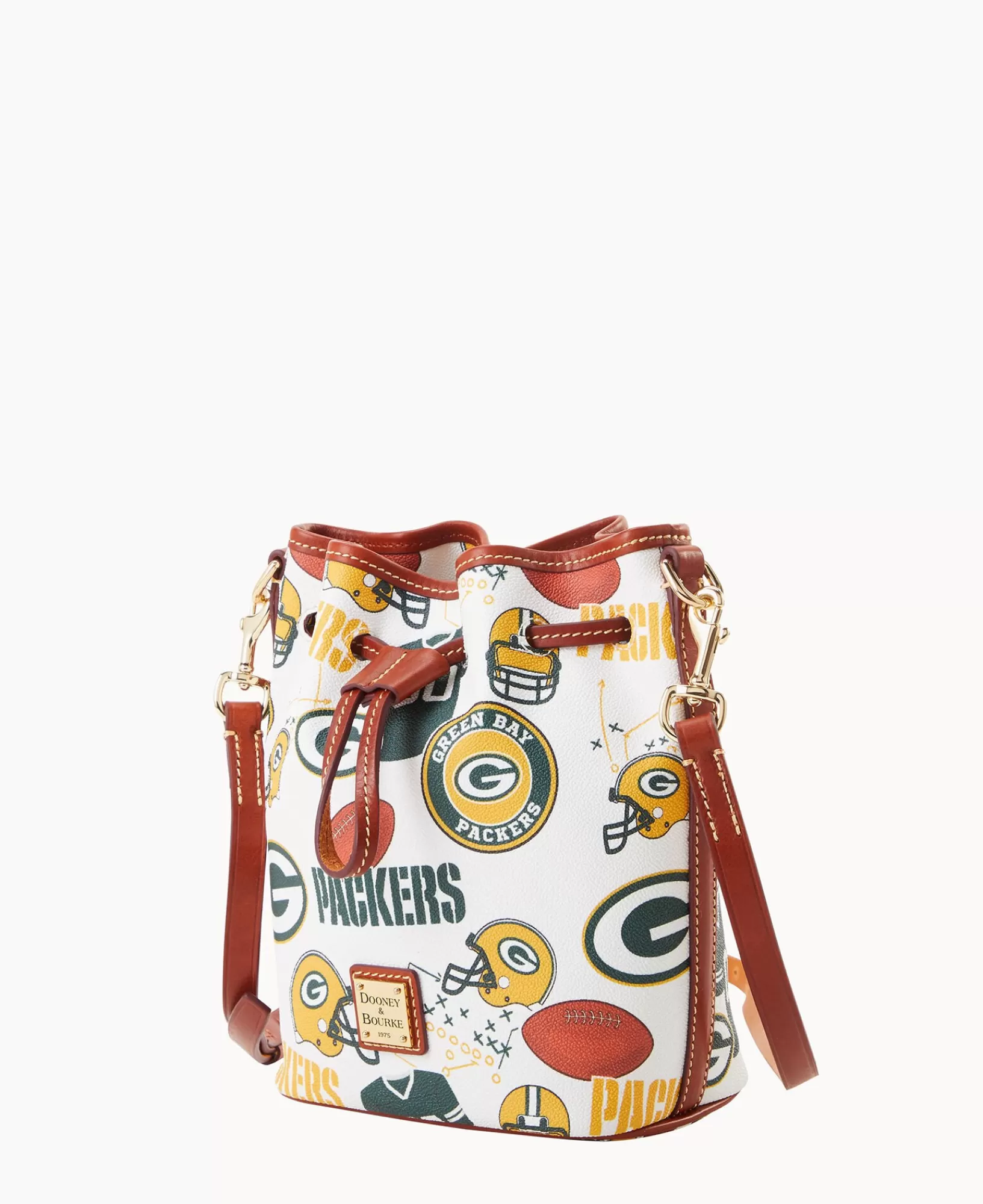 Shoulder Bags | Crossbodies>Dooney & Bourke NFL Packers Small Drawstring WhiteMulti